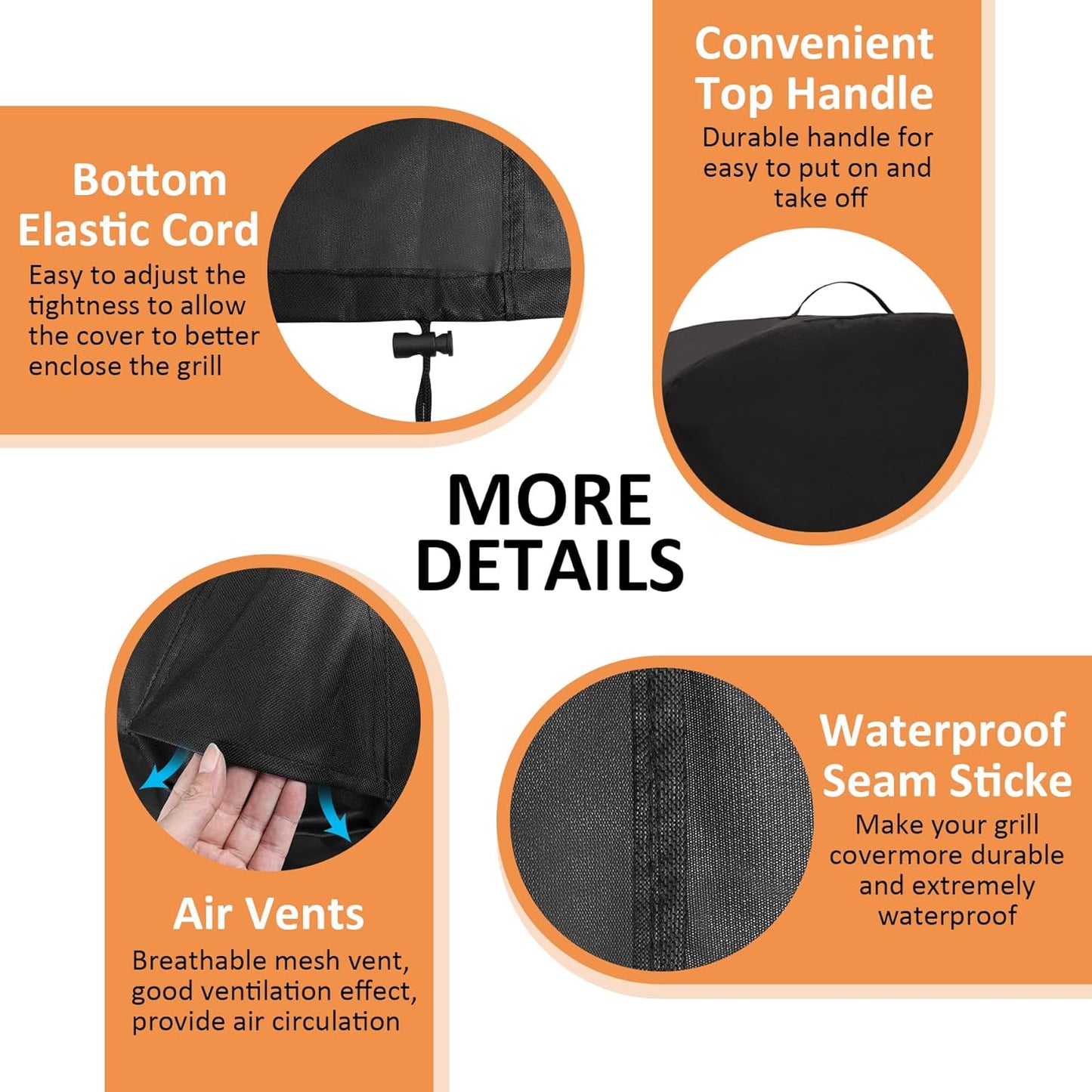 Pizza Oven Cover for Blackstone 6825 6824, 16 inch Outdoor Pizza Oven Accessories, Waterproof Blackstone Pizza Oven Cart Cover w/Top Handle & Windproof Buckles