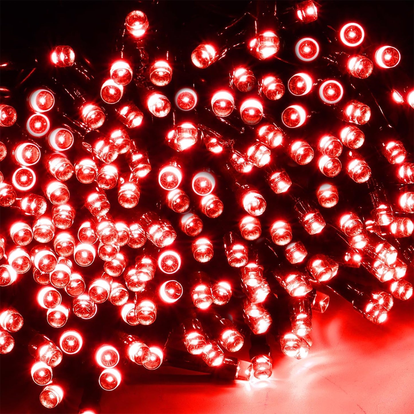 WATERGLIDE 1000 LED Christmas String Lights, 328 FT Green Wire LED Decorative Fairy Lights with Remote & 8 Modes, Waterproof for Outdoor Valentines Holiday Party Garden Wedding Home Decor, Red