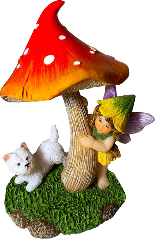 Mood Lab Fairy Garden - Miniature Figurines & Accessories - Hide and Seek Statue Kit - Outdoor or House Decor