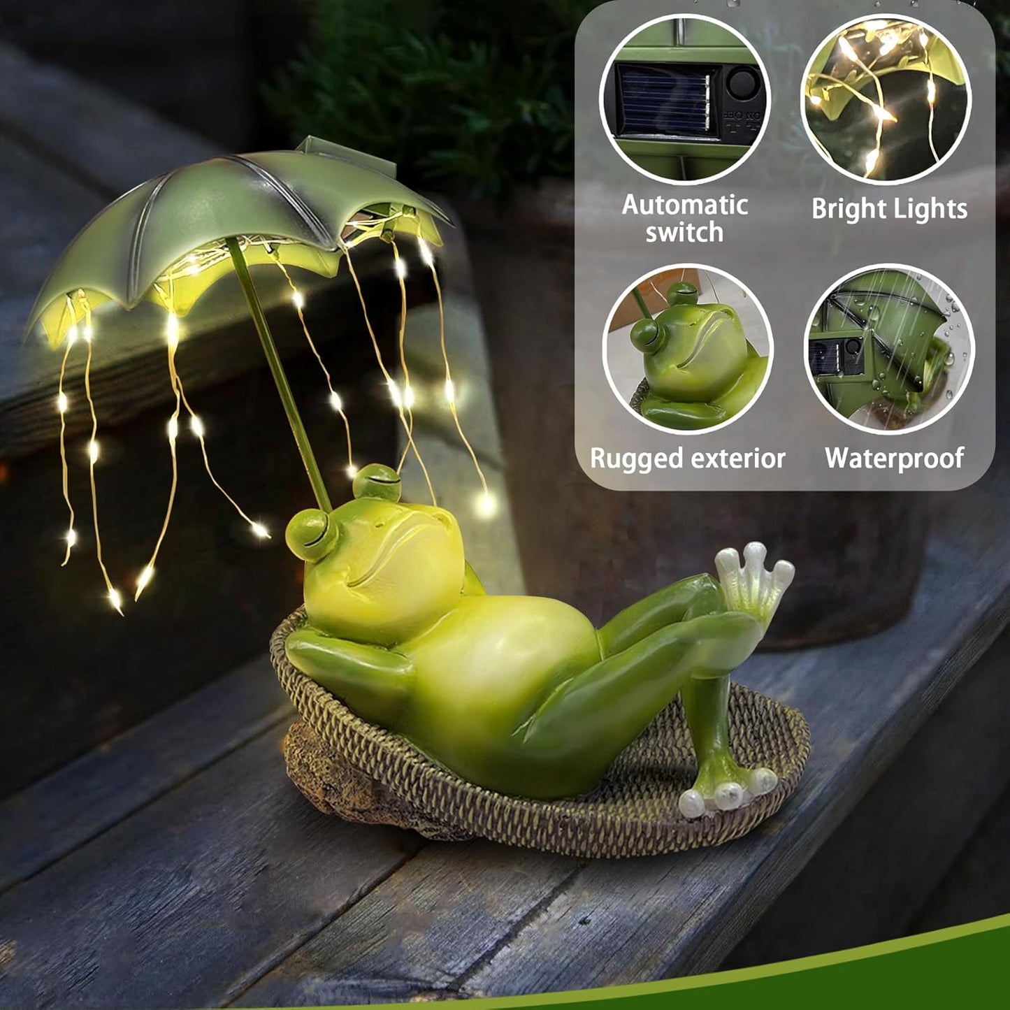 Garden Statues for Outside -Outdoor Statues and Sculptures,Outdoor Statue Decor for Yard, Unique Birthday Garden Gift for Ladies/Mom/Grandma (Frog Statue)