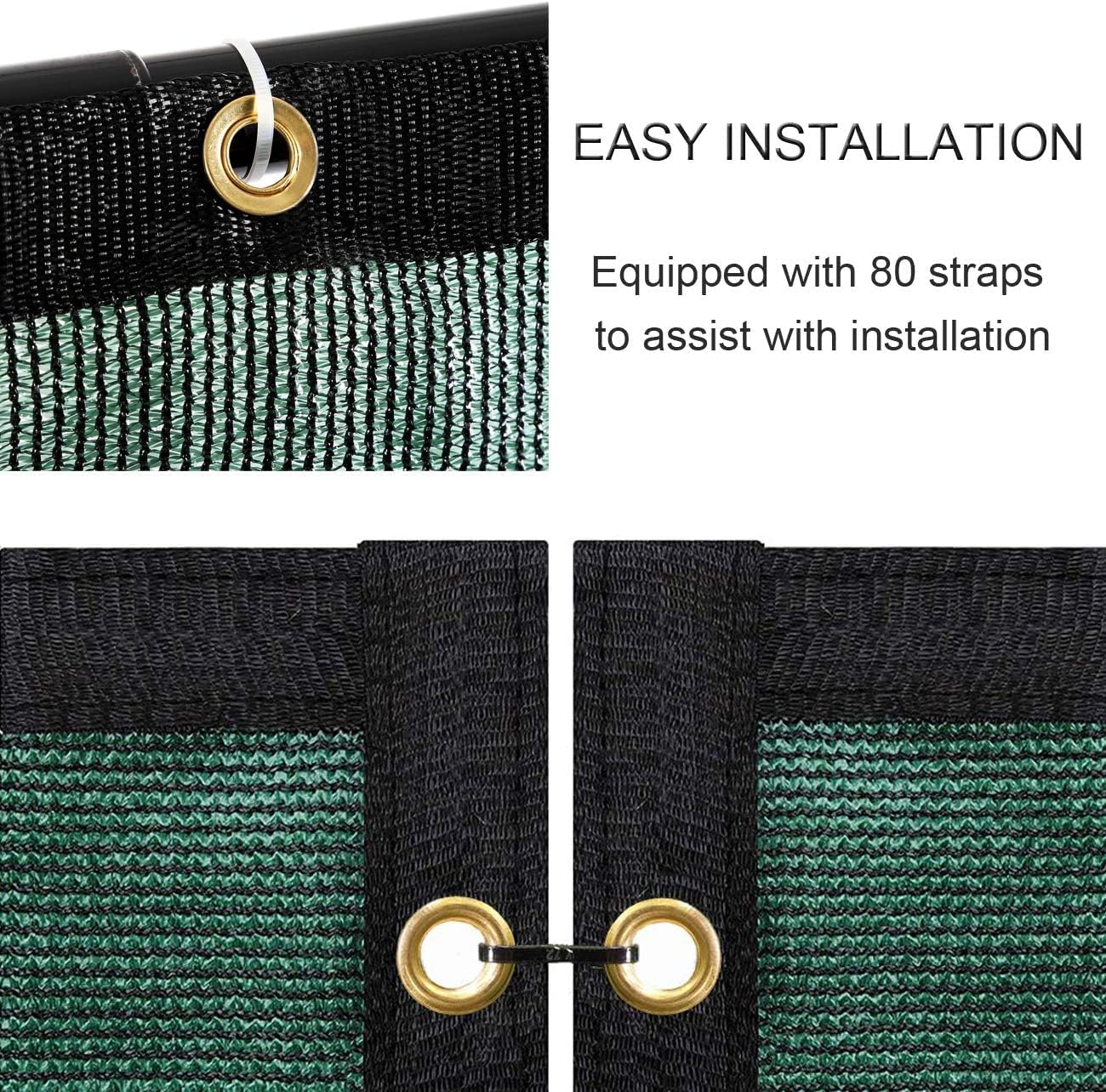 Sunnyglade 4 feet x 100 feet Privacy Screen Fence Heavy Duty Fencing Mesh Shade Net Cover for Wall Garden Yard Backyard (4 ft X 100 ft, Green)