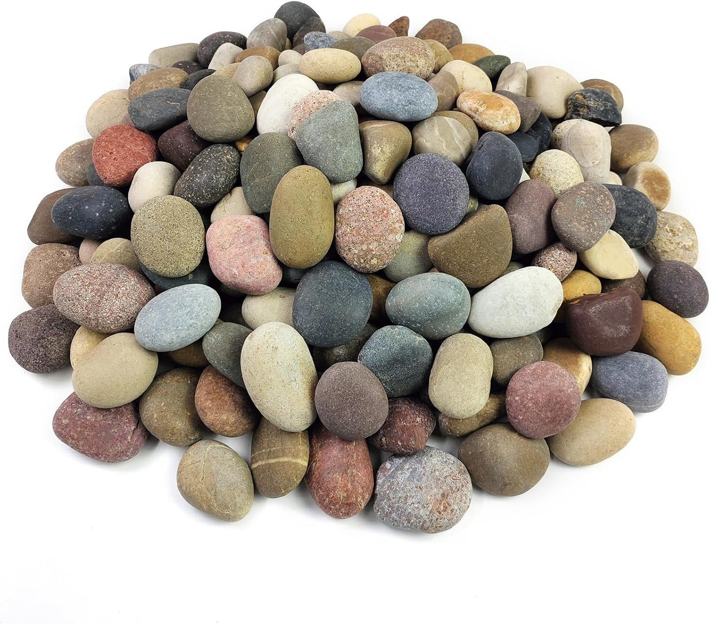 20 lbs River Rocks for Plants, 1-2 Inch Decorative Pebbles Stones for Landscaping Garden Painting Crafting Walkways and Outdoor Yard