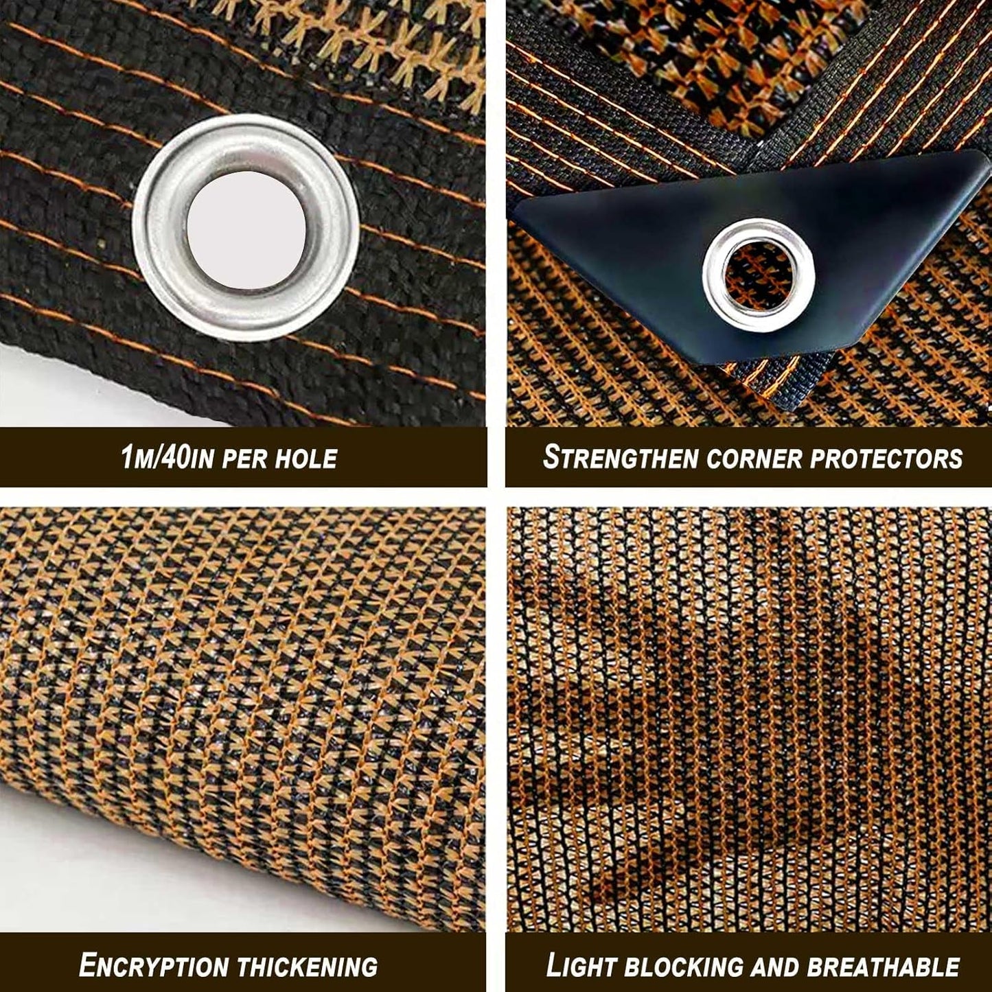 80% Garden Shade Cloth Sun Shade Fabric – UV Resistant Durable Sunblock Netting for Plants, Outdoor Patio, and Greenhouse Coverage