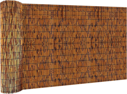 Natural Reed Fencing Rolls, Decorative Bamboo Fencing 4 ft High Roll Reed Screen Curtain, Natural Reed Bamboo Fencing for Outdoor Balcony Patio Garden Backyard (Light Russet), LWZLTH7