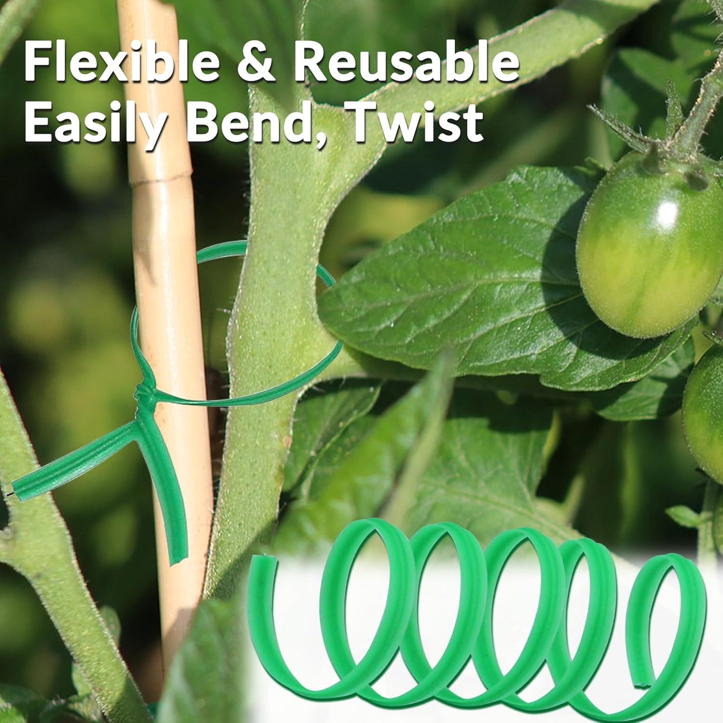 Gardzen 300 pcs 8" Twist Ties, Reusable Coated Wire Plant Ties, Ideal for Sealing Plastic Bags, Bread Bags, Organizing Cords, Gardening Activities