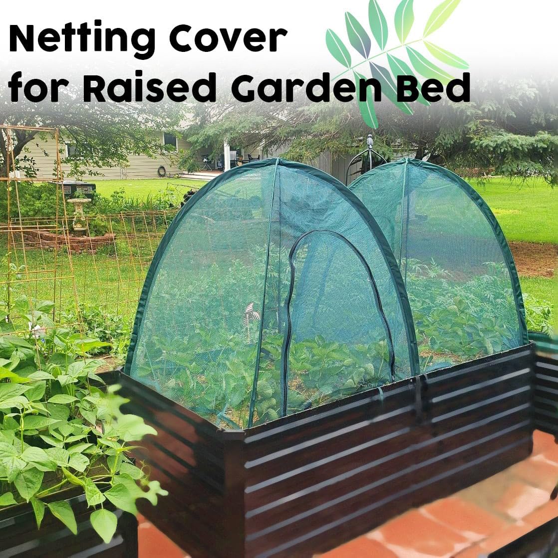 Pop up Gardening Net Cover,36x36x39 inch Pack of 2,Pest Guard Cover for Vegetables Fruits Durable Plant Gardening Net, Pop-Up Chicken Pen for Small Animals Outdoor Run and Pet Enclosure