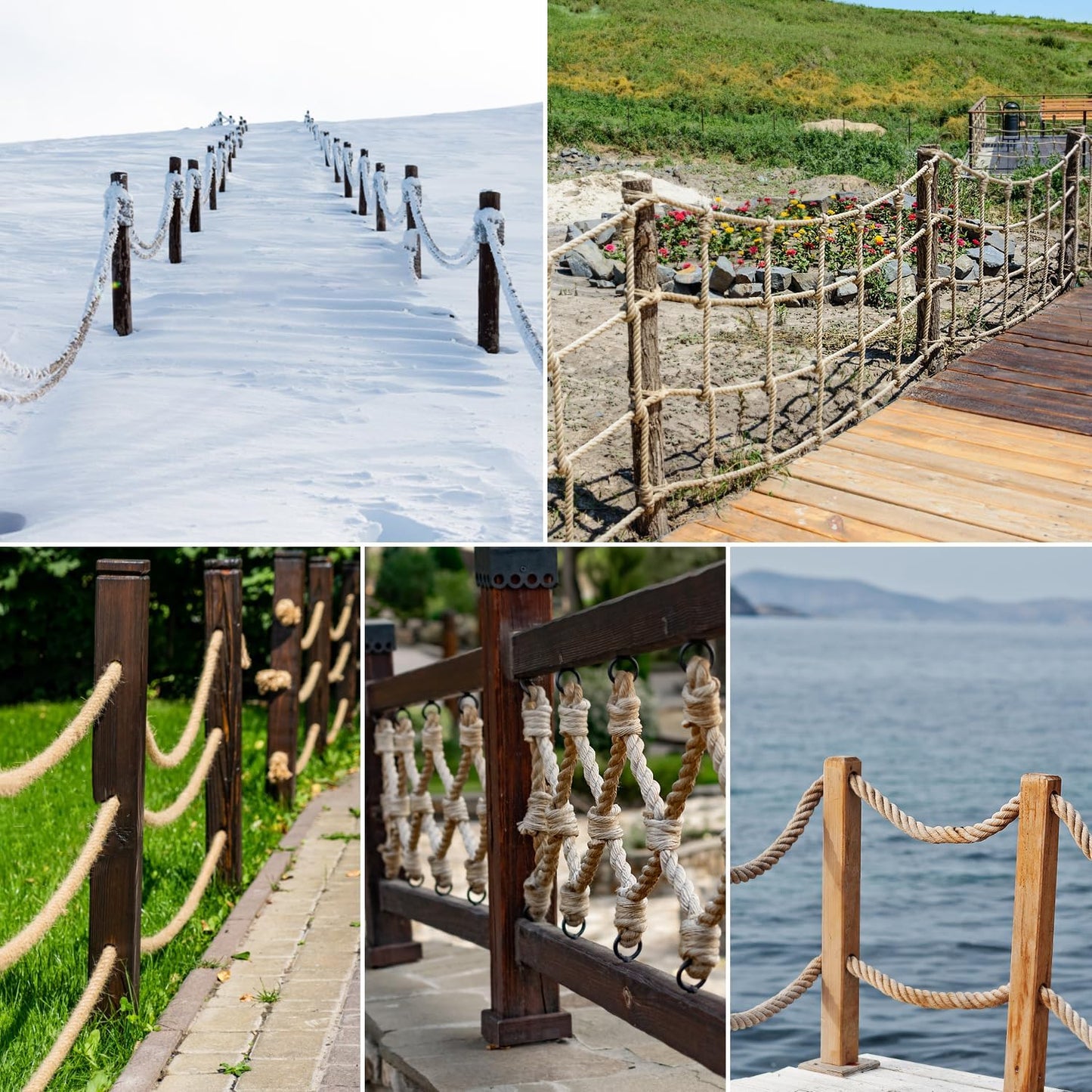 Vanhench Natural Jute Rope Heavy Duty, 1IN x 50 Feet Thick Sisal/Hemp Nautical Rope for Climbing/Tug of War/Swing, Team Building Games for Carnival Party, Bundling, Crafts (Brown)