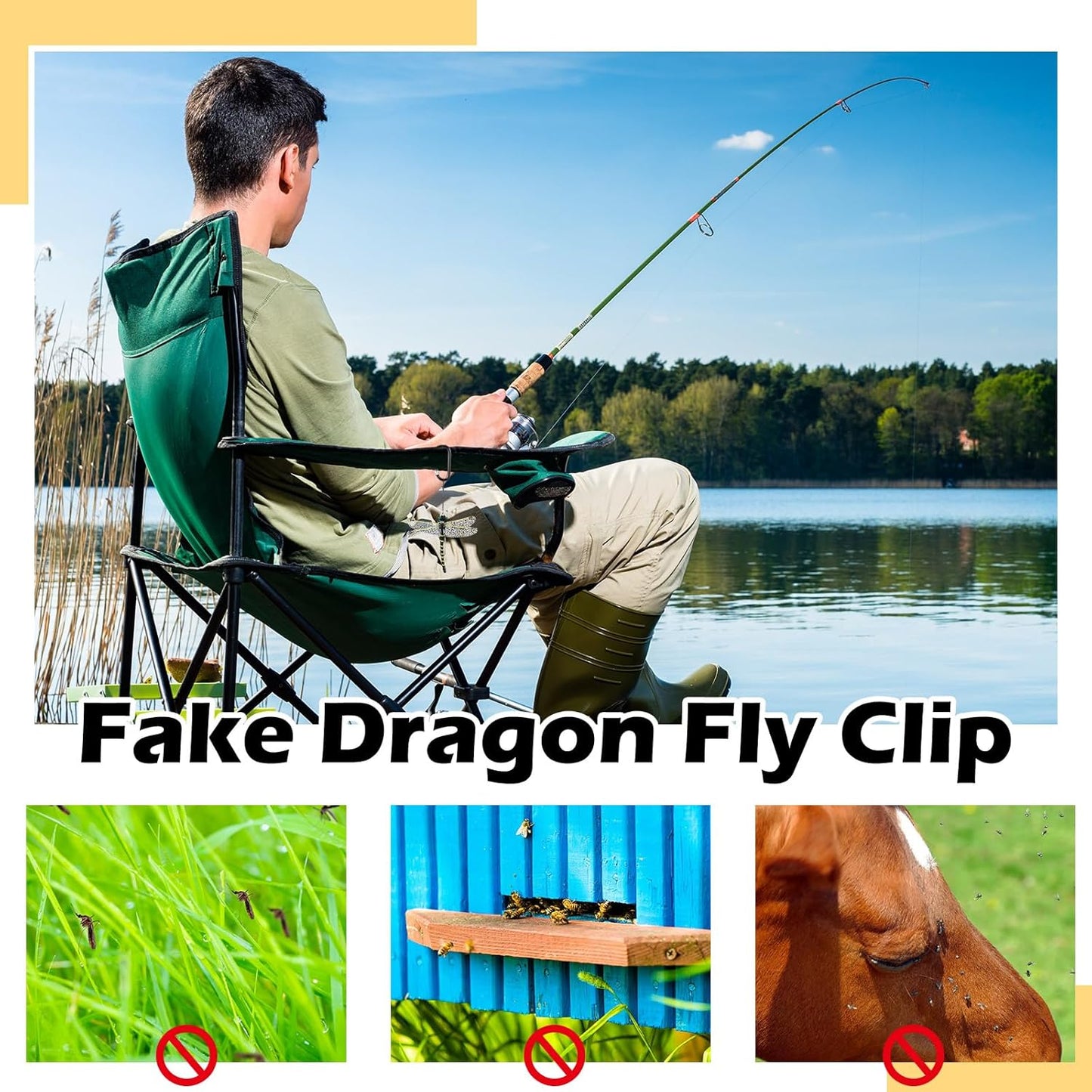 Qualirey 2pcs Dragonfly Hat Clip 2.2inch Realistic Dragonfly Clip with Hook Attach to Backpack Hat Keychain for Indoor Yard Garden Plant Decor