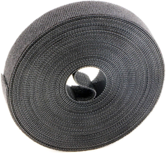 Reusable Fastening Tape Cable Ties 3/4 Inch Double Side Hook Roll (10 Yard, Black Upgraded Version)