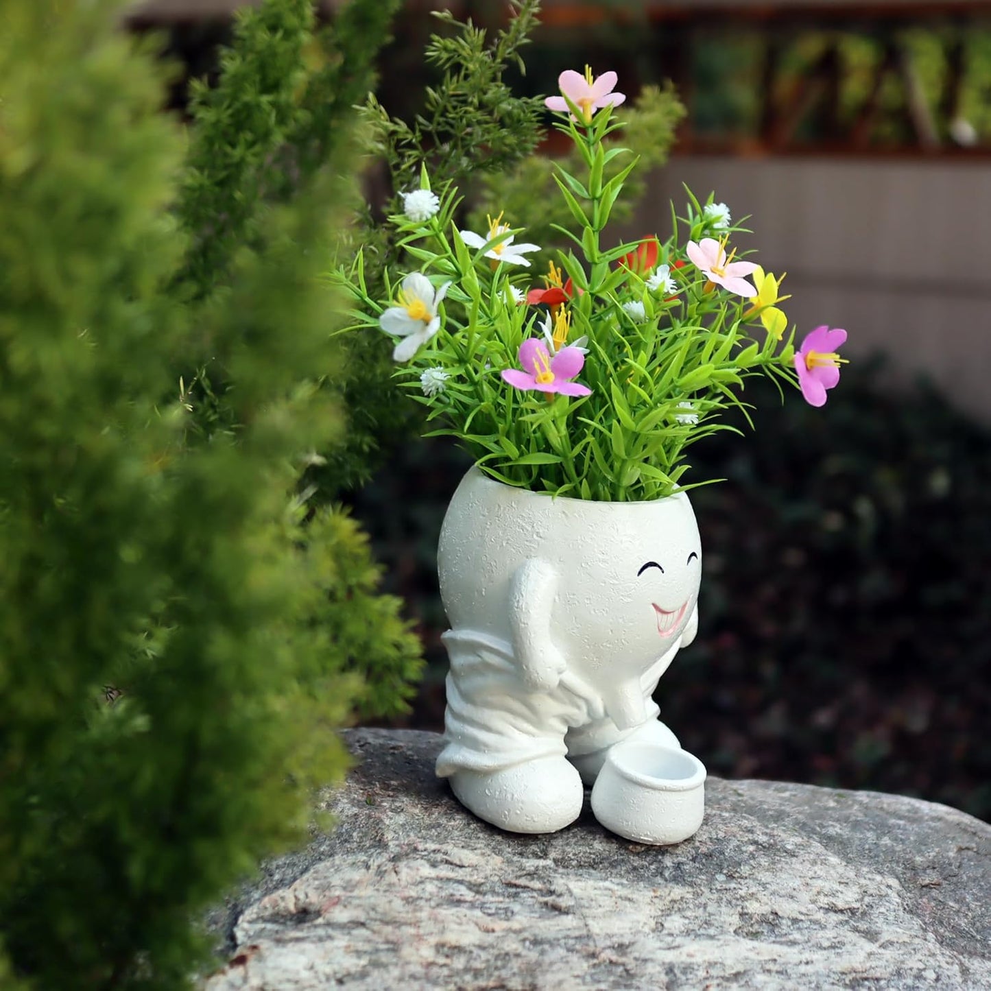 Head Planters Face Vase Cactus Pots for Indoor Outdoor Décor, Unique Plant Pot Fun Live Plants Planter Cute Succulent Pots, Gifts for Plant Lovers