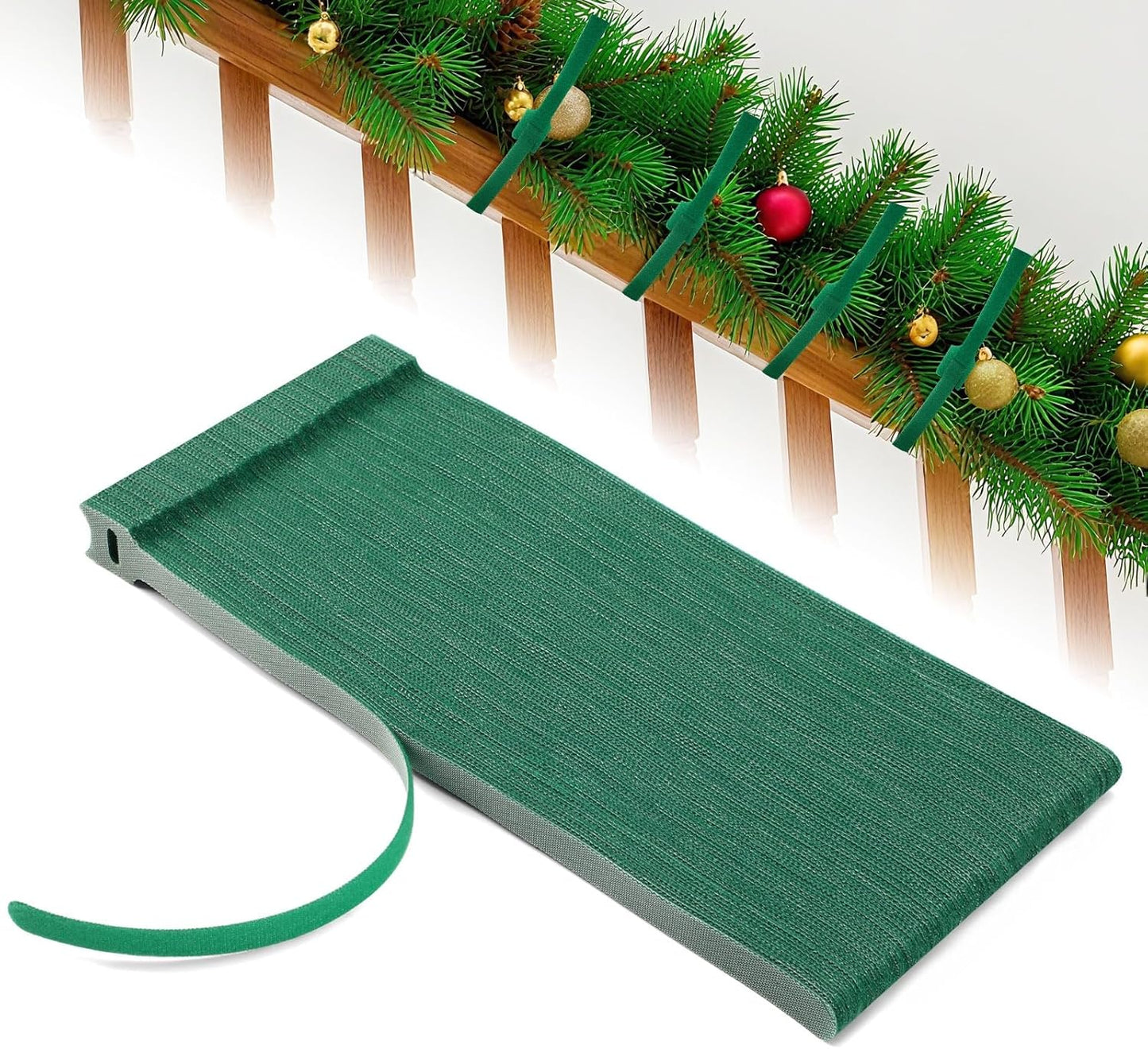 100 Pcs Christmas Garland Ties 12Inch Adjustable Holiday Garland Twist Ties for Holiday Christmas Halloween Tree Wreath Party Yard Wall Doorway Reusable Nylon Garden Cable Straps Decoration(Green)