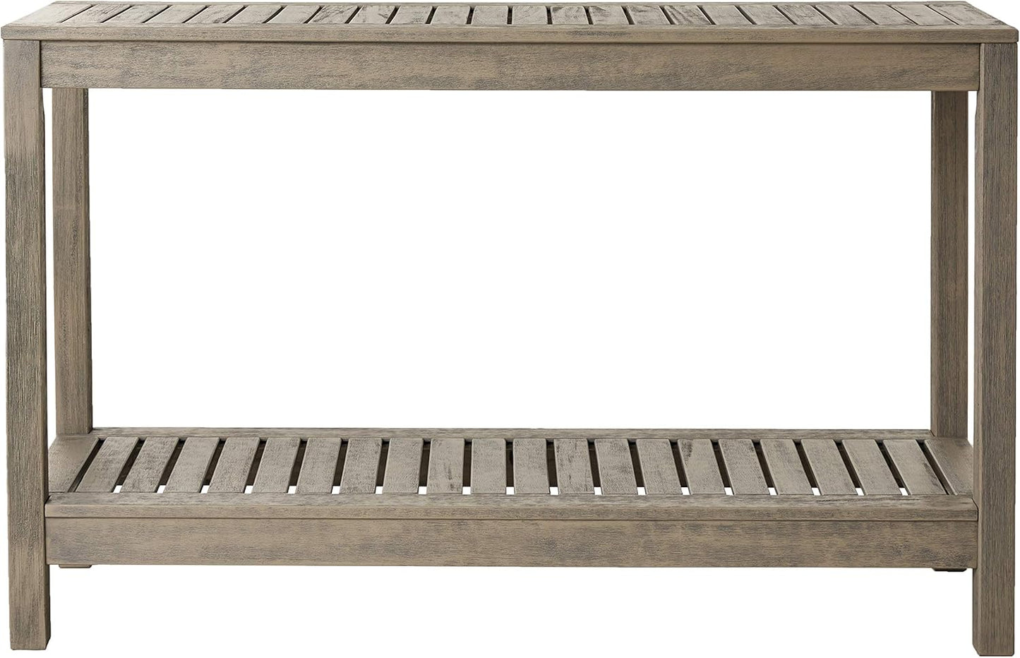 Cambridge Casual Solid Wood West Lake Outdoor Console Table – Weathered Gray Finish – Durable and Stylish Accent Plant Table for Patio, Deck, Porch, Garden, and Outdoor Spaces