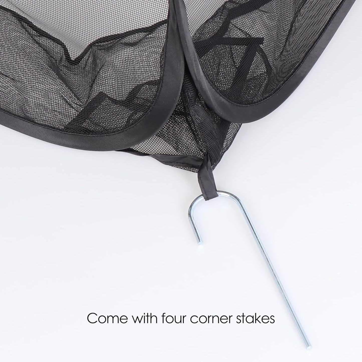 Mesh Plant Cover from Animals, Plant Netting Pest Guard Cover, Plant Tent Cage Pop-up with 4 Stakes for Vegetables, Fruits, Flowers, 28 x 28 x 32 Inches