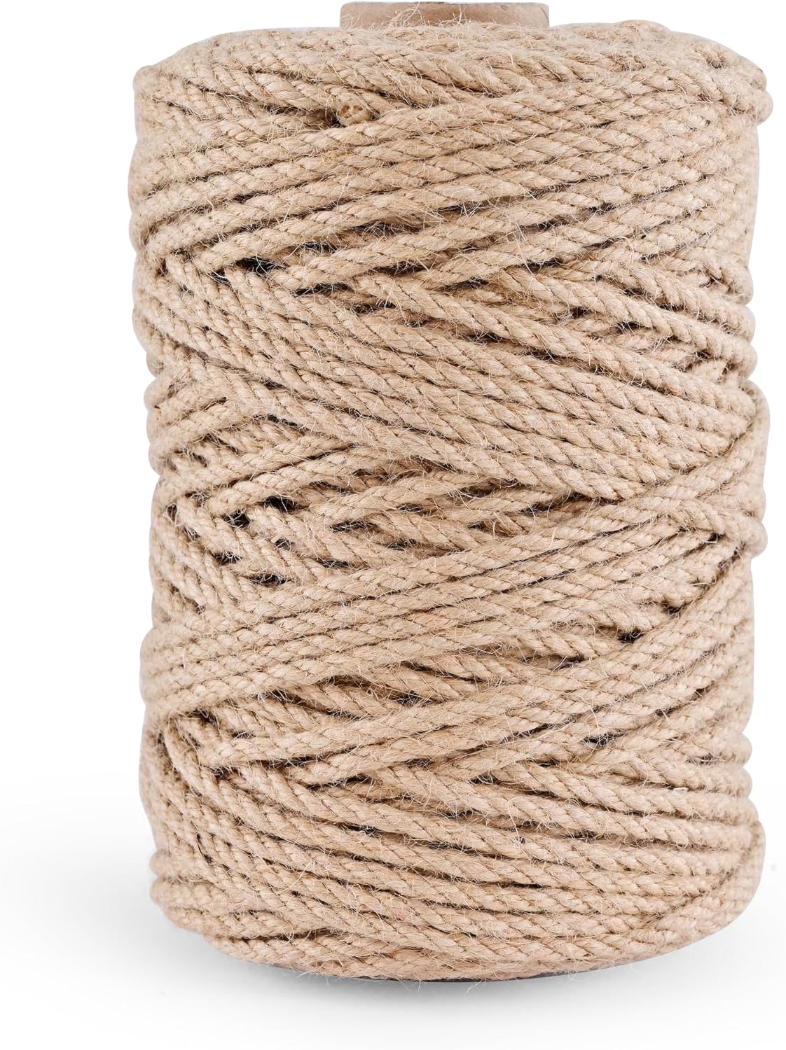 Natural Jute Twine 656ft 4mm,3Ply Twisted Thick Twine Rope Strong Jute String Roll for Crafts Gift Wrapping Gardening Home Decor Bundling Cat Scratching Post