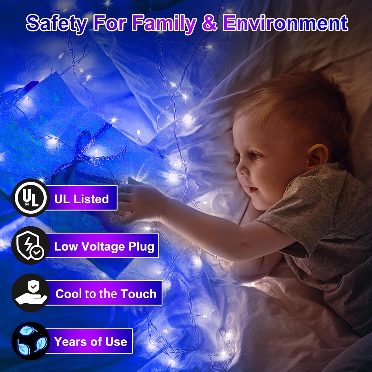 750 LED Christmas Lights Outdoor Use, 246ft 8 Lighting Modes Fairy Lights for Outside, Christmas Tree Lights Outdoor IP44 Waterproof for Xmas Patio Yard Fence Deck Balcony Garden DecorBlue