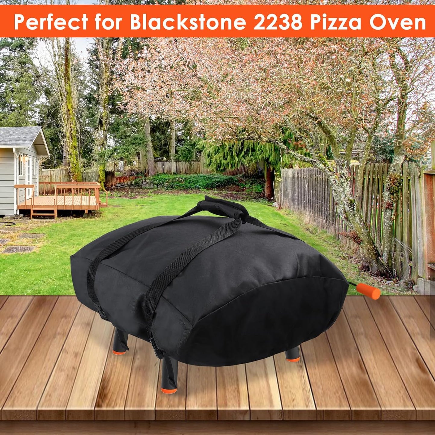 Pizza Oven Carry Case for Blackstone 2238 Leggero Tabletop Pizza Oven, 600D Waterproof Dustproof Blackstone 2238 Pizza Oven Cover/Carry Bag 2 in 1, Outdoor Oven Accessory