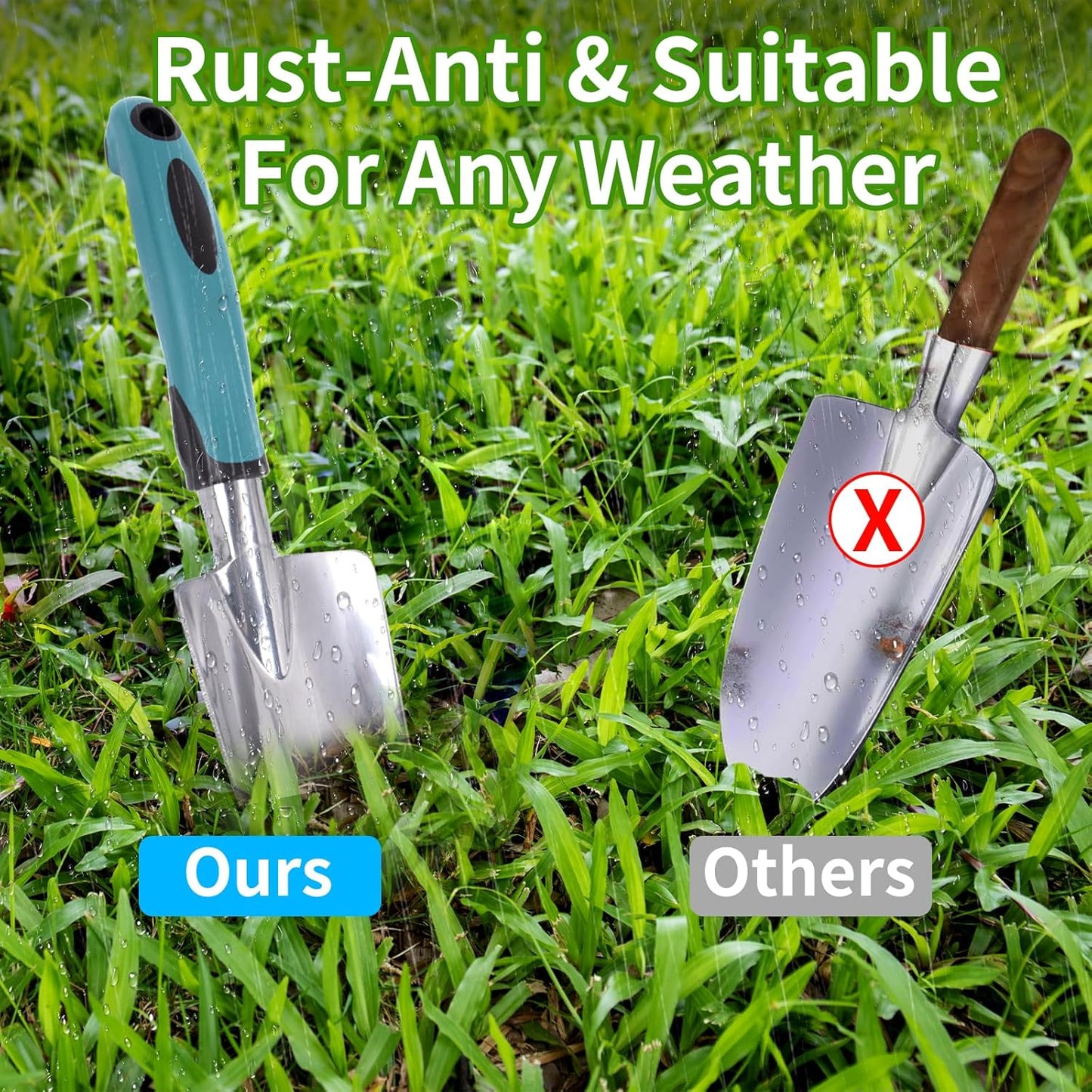 Garden Tool Set 9 PCS, Heavy Duty Gardening Hand Tools for Women, Durability Garden Tool Bag, Rust-Proof Aluminum Gardening Supplies, Ideal Gifts for Women and Men