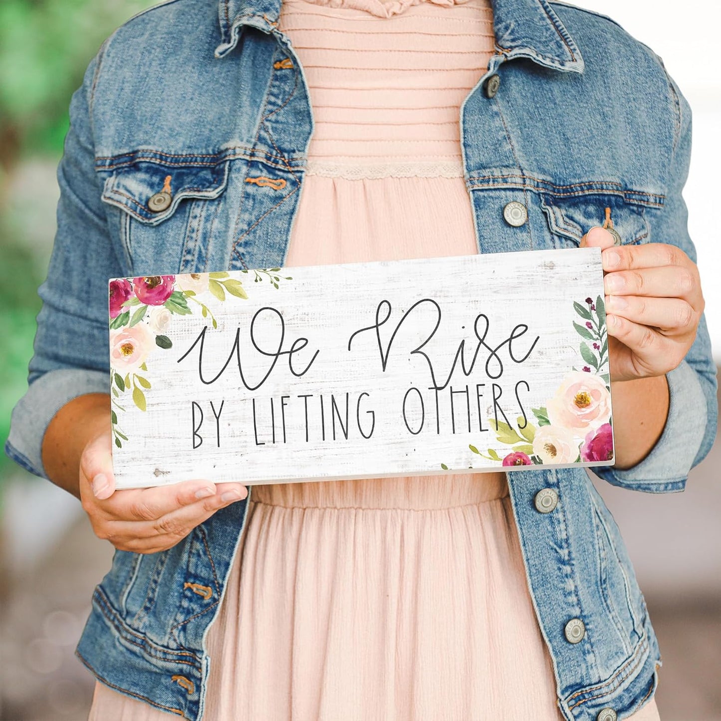 Simply Said, INC Inspire Boards, We Rise by Lifting Others - 12" x 5.5" Wood Sign ISB1145