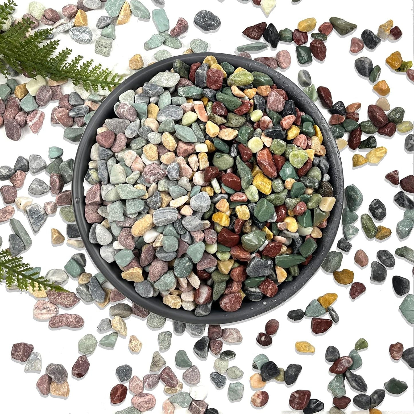 5LB Succulents Rocks for Plants Cactus Gravel Pebbles for Fish Tank 1/2 Inch Natural River Rocks for Vase, Aquarium, Landscaping,Bonsai,Terrarium Pebbles, Mixed Color