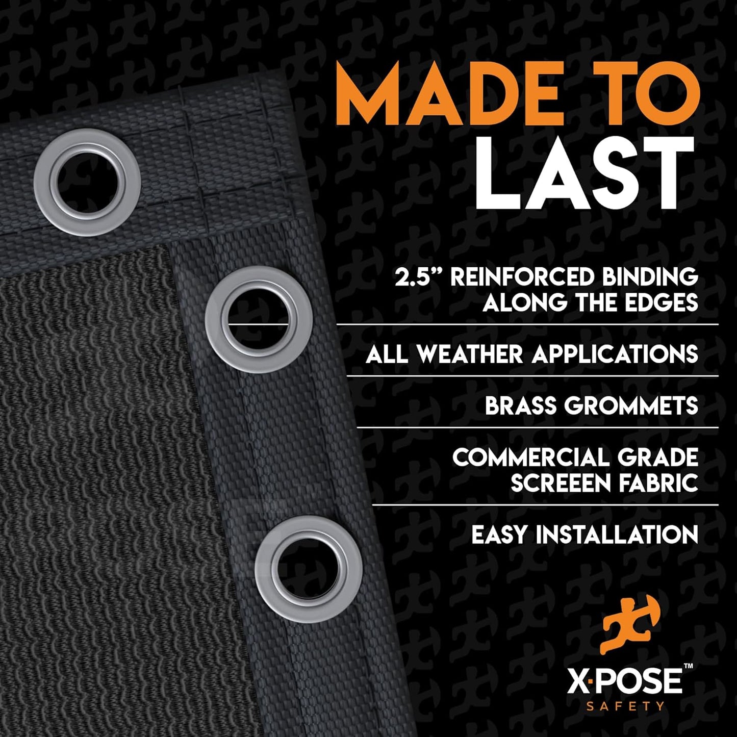 Xpose Safety Privacy Fence Screen 6’ x 50’ – Heavy Duty Black Mesh with 90% Visibility Block, UV Protection – Includes Cable Ties – for Garden, Yard, Nursery, Kennel, Dog Run, Greenhouse