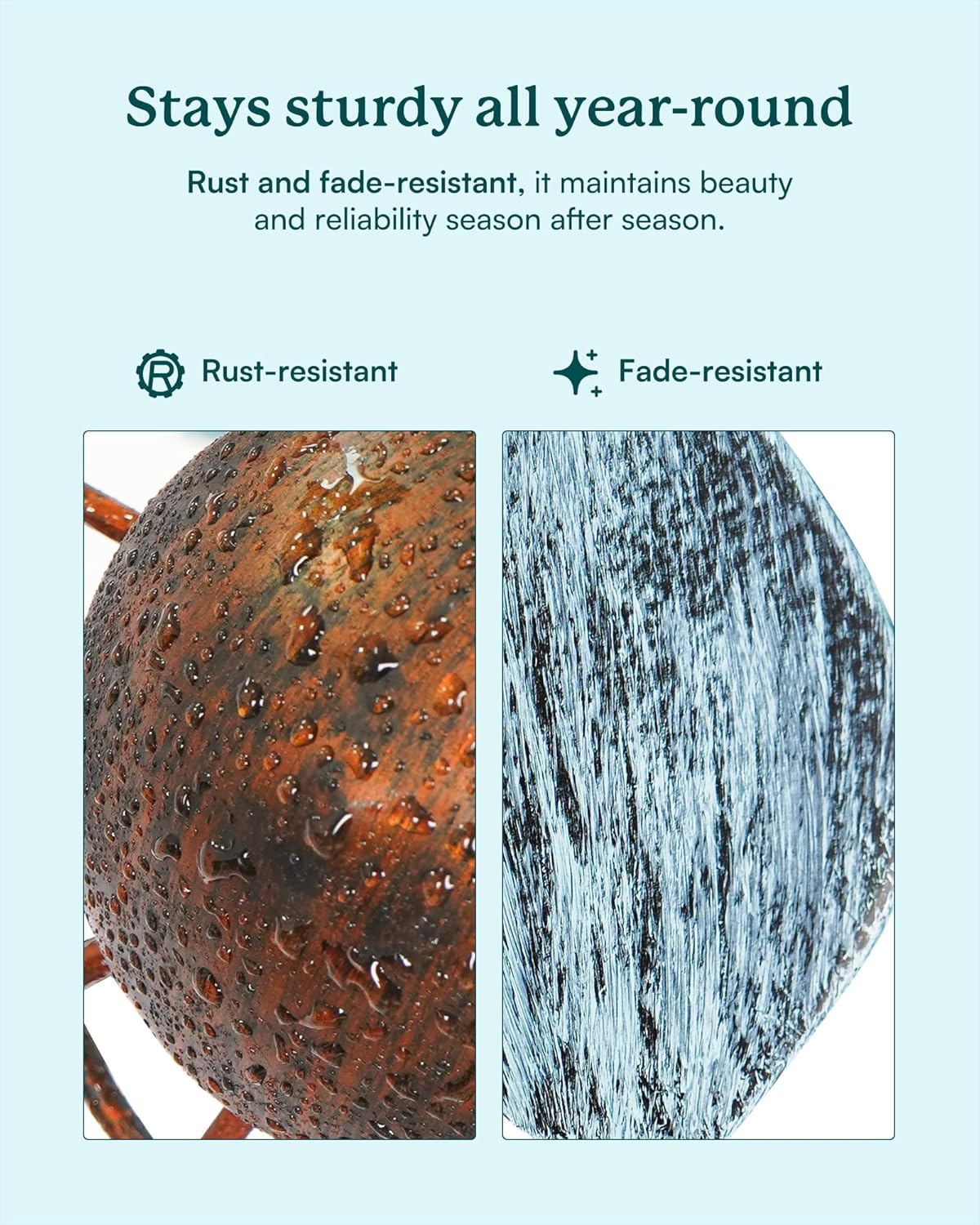 Copper Wind Spinners Outdoor 74 Inches with Solar LED Light, Kinetic Dual Wind Sculptures & Spinners for Yard Lawn Garden Decor, Large Metal Clearance Windmill with Bronze Leaf