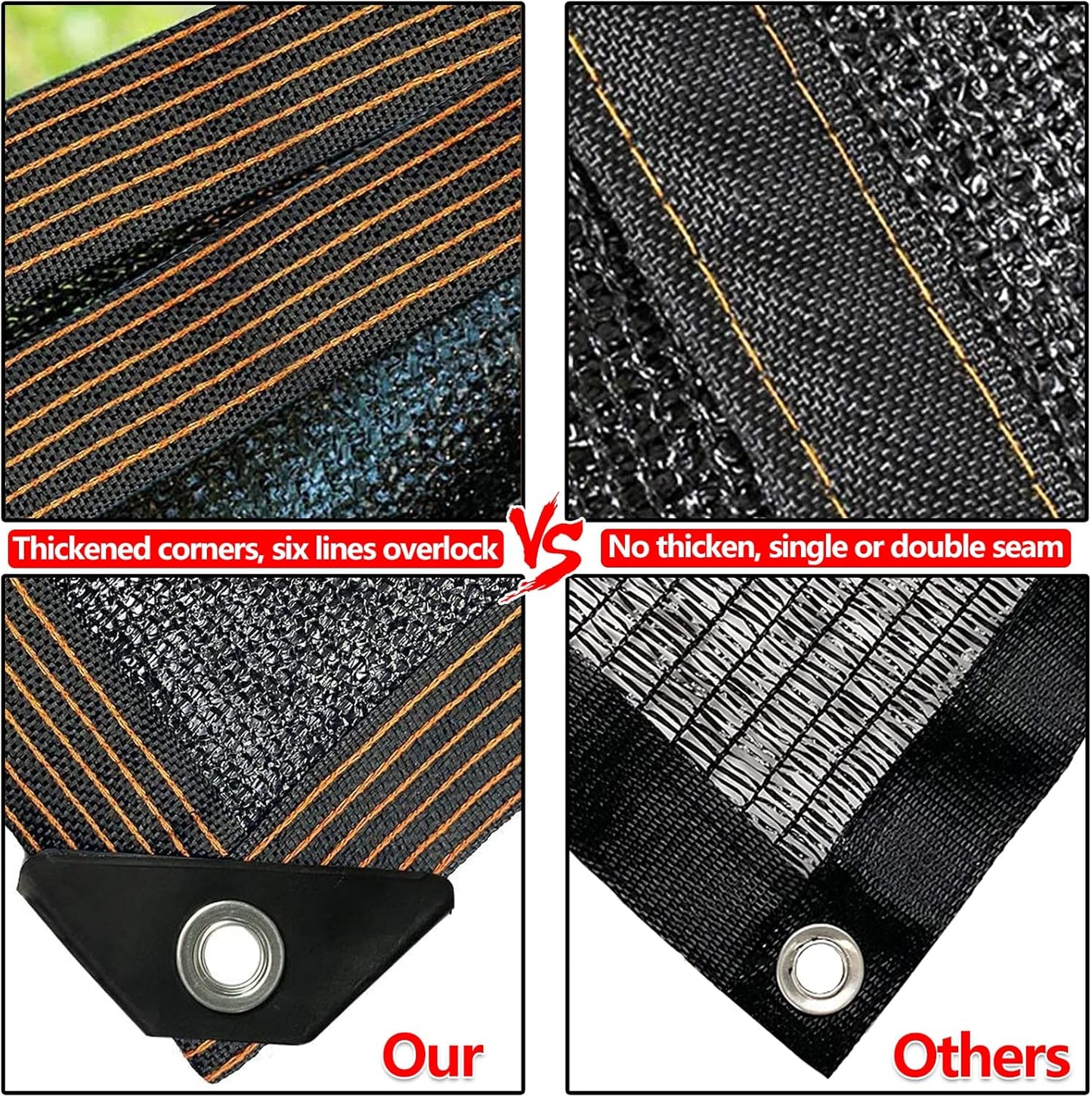 Shade Cloth - 70-90% Sunblock Net for Garden Patio,Shade Sails for Plants Greenhouse Outdoor Pergola Lawn Sun Shade Cloths for Kennel Chicken Coop Easier to Hang Shade Net Cover