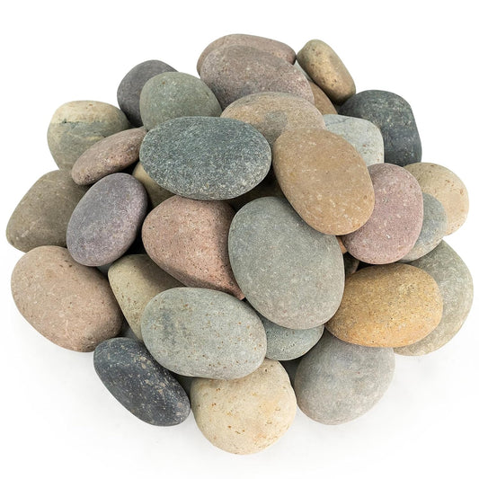 Large River Rocks for Landscaping, 40lbs Aquarium Rocks, 3-4 Inch Colorful Pebbles for Indoor Plants, Natural Stones for Garden Paving Plant Rocks Crafting Walkways