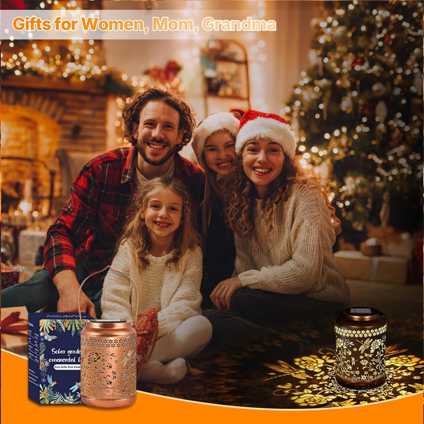 Solar Lanterns Outdoor Waterproof, Dragonfly Garden Decor for Yard Porch Lawn Patio Pathway, Hanging Solar Lights Birthday Gifts for Women Mom Grandma Sister Friend