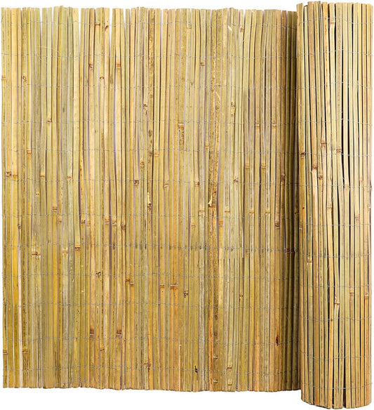 Natural Bamboo Slat Screening,4FT x 13FT Bamboo Fence Panel for Garden Privacy Fence Screen for Indoor or Outdoor(1.2m*4m Approx)