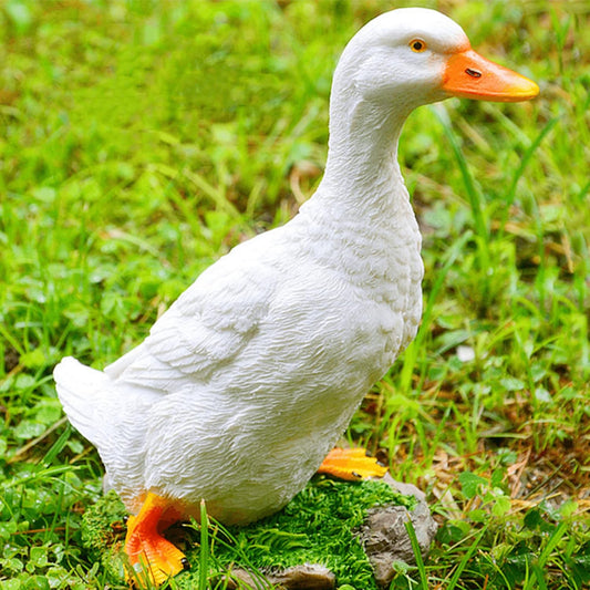 Coolboy Real Duck Figurine - Indoor/Outdoor Resin Animal Statue, Perfect for Garden Decoration