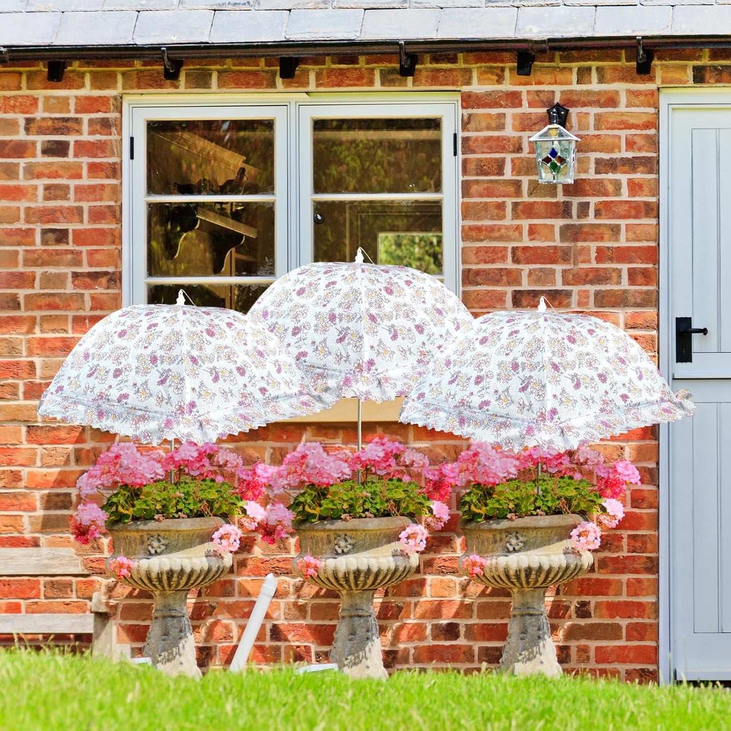 TIMSO Adjustable 3 Pack Plant Shade Umbrella for Outdoor Garden - Sun Protection Cloth & Umbrella for Plants, Potted Plants, and Garden Beds