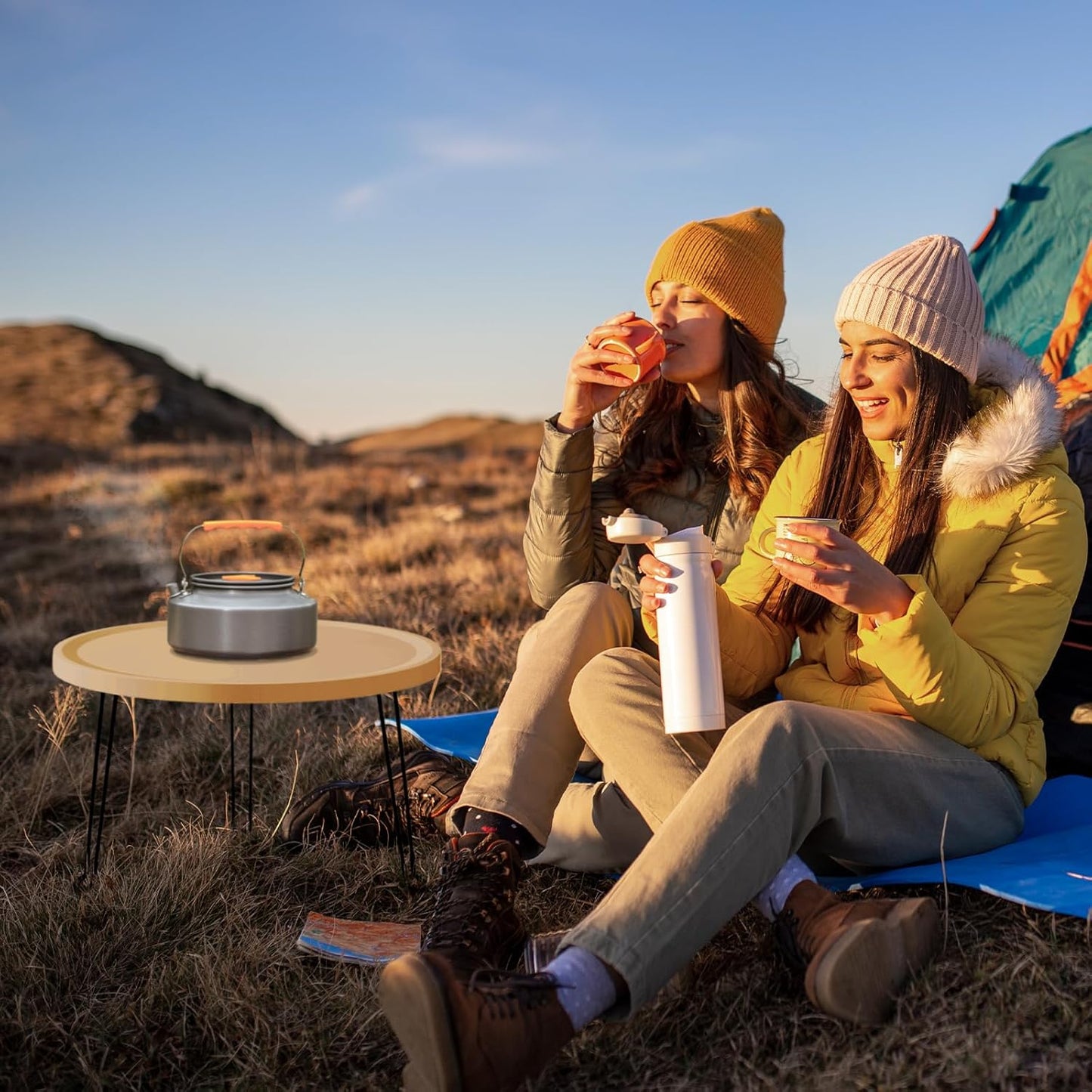 Home or Outdoor Multi-Functional Folding Portable Space-Saving Table (Brown)