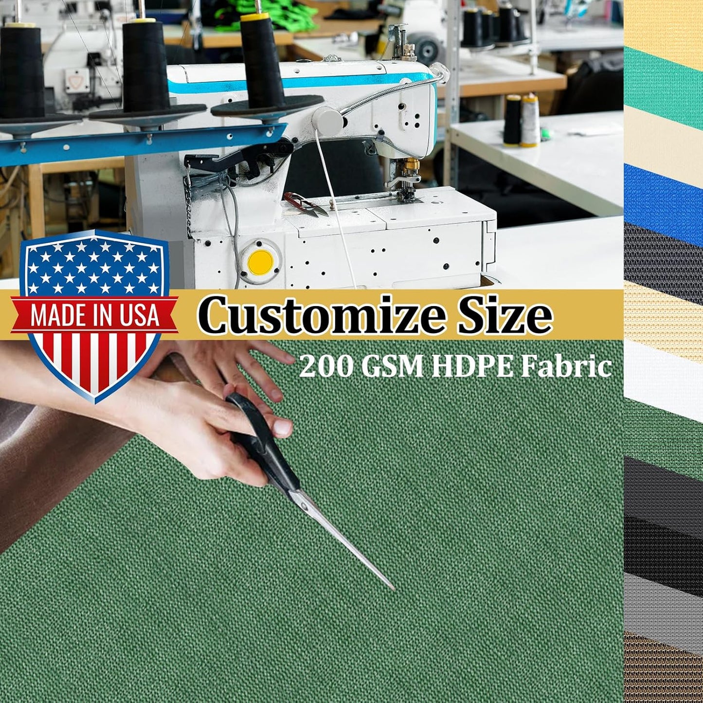 Shade&Beyond Customized Size 90% Sun Shade Cloth with Grommets, 4' X 14' Pergola Shade Cover Canopy, Mesh Tarp Sun Screens for Patio, Outdoor, Garden, Backyard GN01, Green