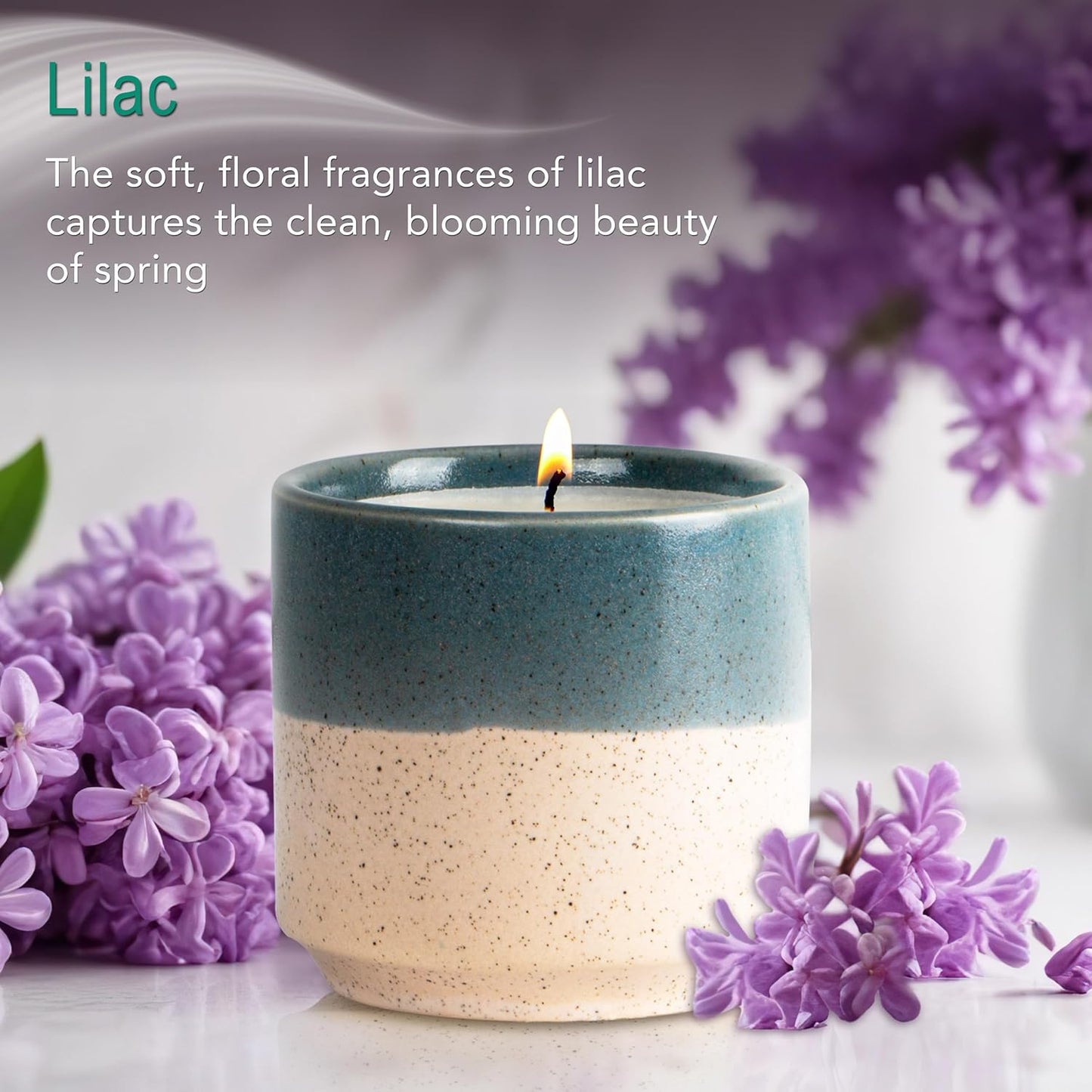 The Growing Candle, Lilac Scented Aromatherapy Candles, 8.5oz Pot, 100% Soy, Willow
