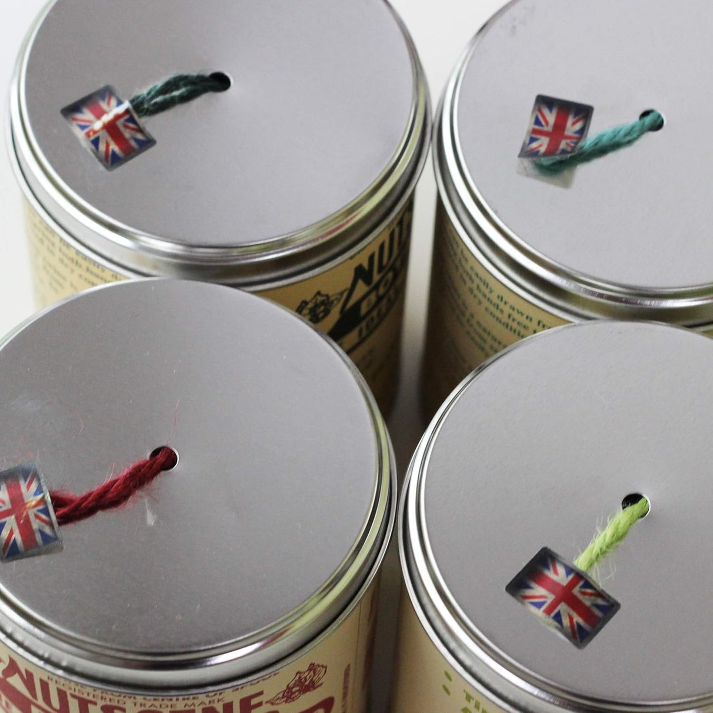 NUTSCENE Iconic Tin (Tin ‘O’ Twine) with Their Heritage Scottish Jute Twine and Hole in Top for Easy Dispensing. 14 Colors to Choose from. 164 Yards. (Saffron)