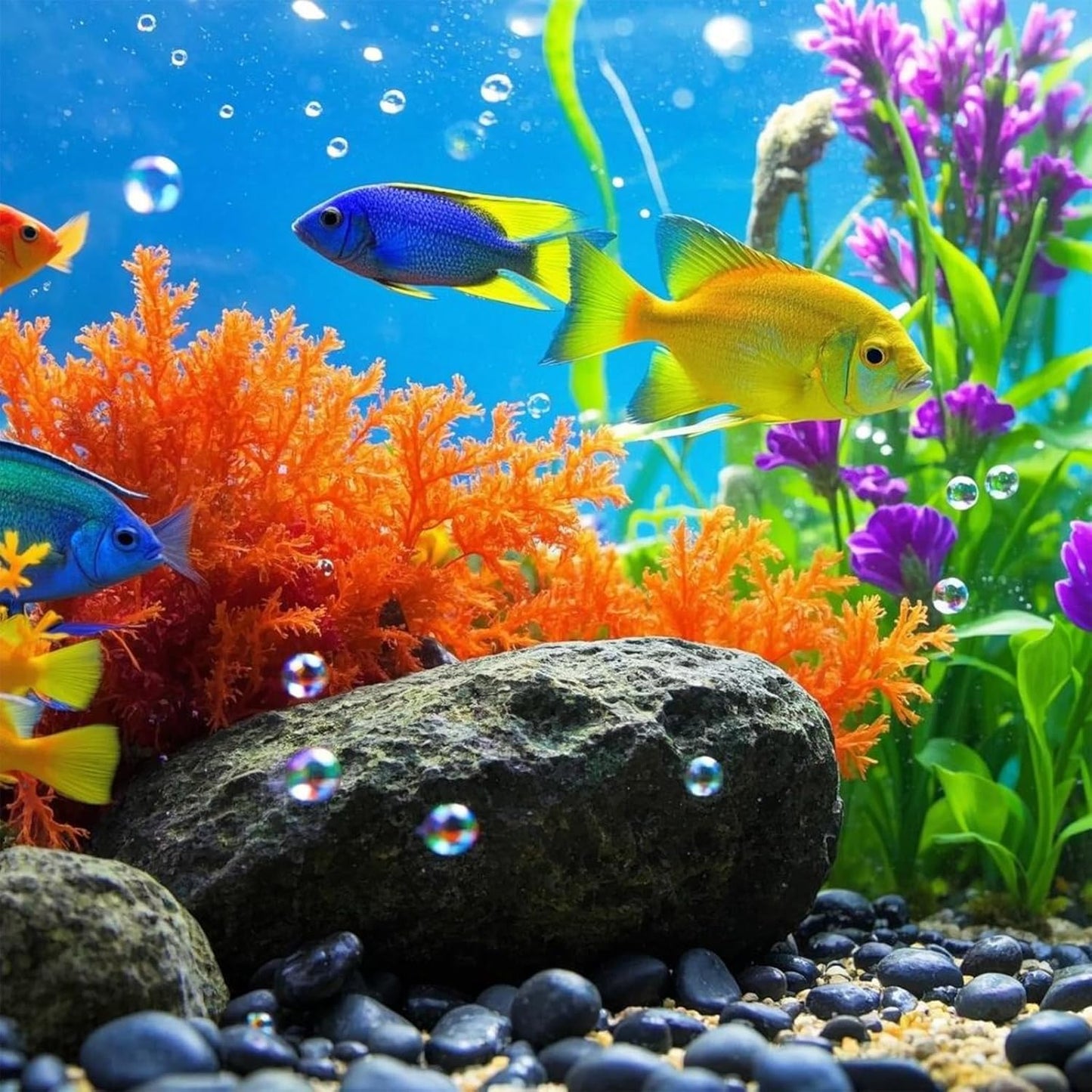 River Rocks, 20lbs Aquarium Rocks, 2-3 Inch Black Pebbles for Indoor Plants, Natural Stones for Landscaping Garden Paving Plant Rocks Crafting Walkways