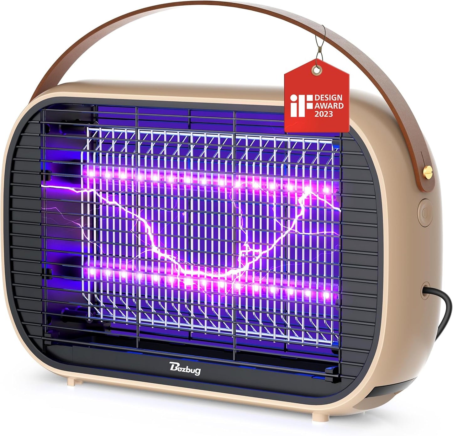 Buzbug LED Bug Zapper Indoor, 10 Years Lifespan Lamp Sustainable Less Power, Durable High-Voltage Electric Mosquito Zapper, Fly Trap Mosquito Trap, Fly Killer-MA015B (Khaki)