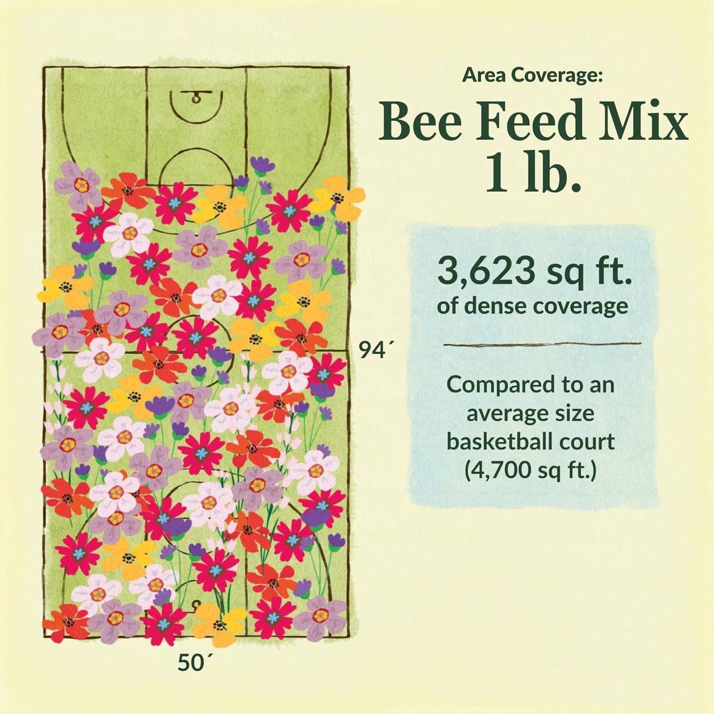 Ferry-Morse Bee Feed Mix Bulk Wildflower Seeds, 1lb
