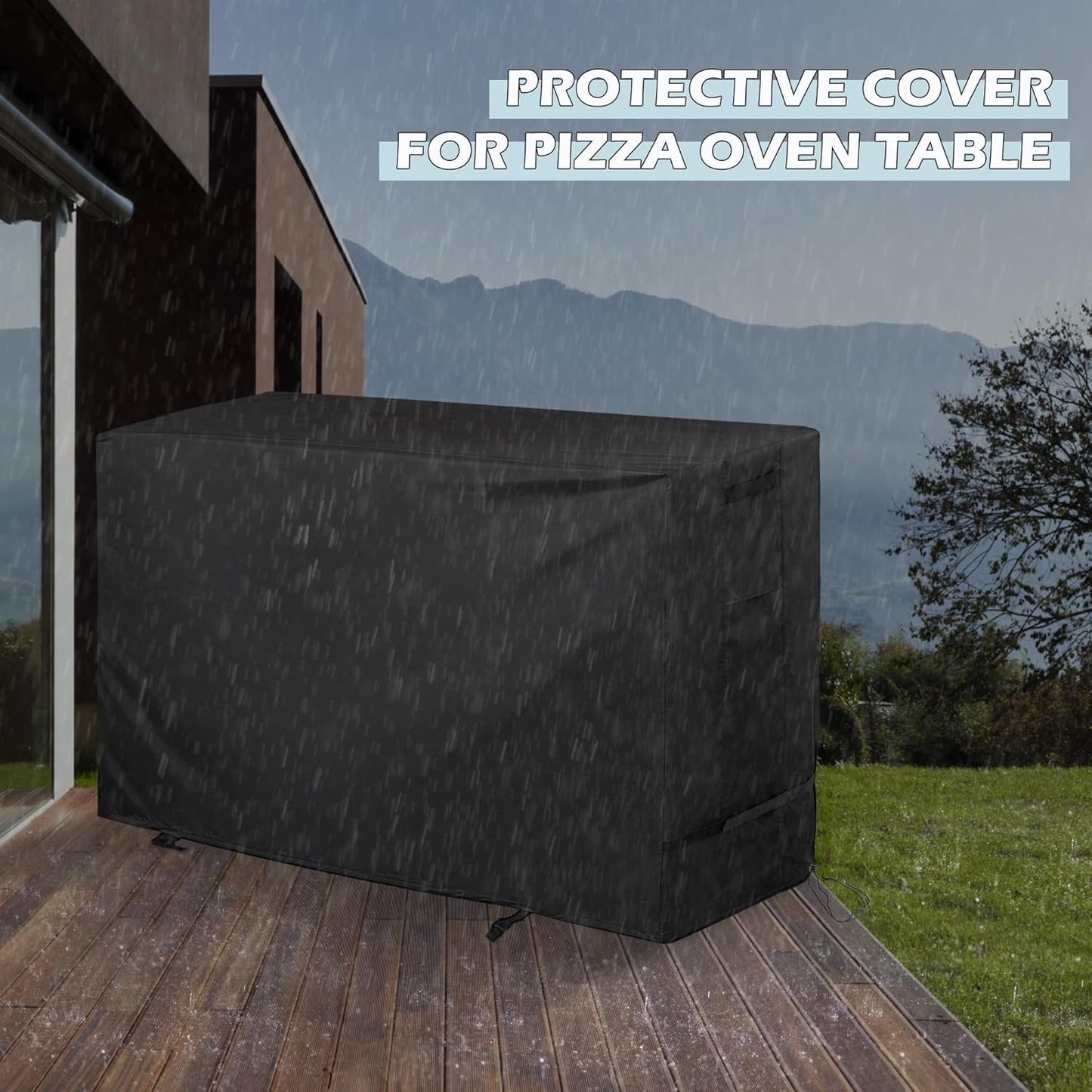 Pizza Oven Table Cover for Leteuke Pizza Oven Table Grill Cart, Outdoor Pizza Oven Stand Cover for Leteuke BBQ Prep Tables Station