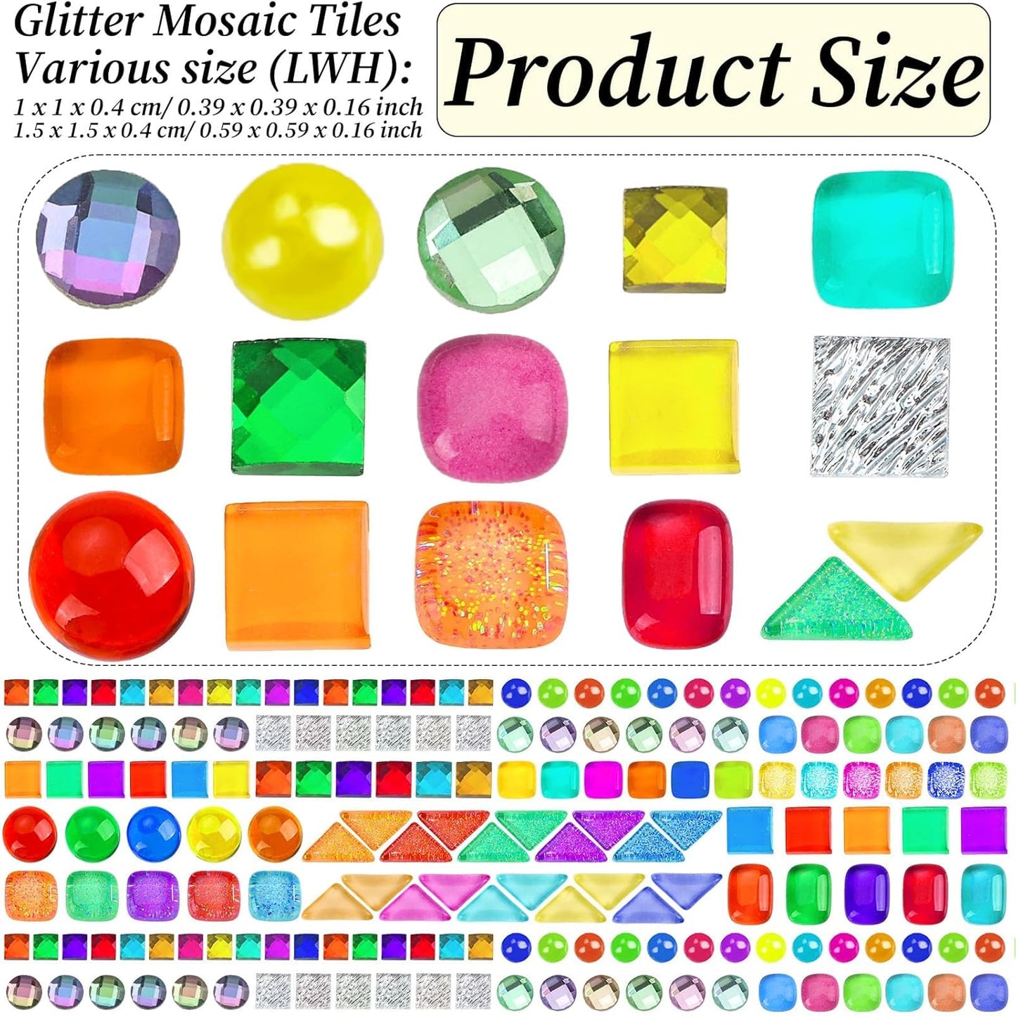 1000 Pcs Colorful Irregular Crystal Mosaic Tiles, 2.2lb Tiny Mosaic Tile DIY Hobbies Children Handmade Crystal Craft for Craft Bathroom Kitchen Home Decoration DIY Art Projects