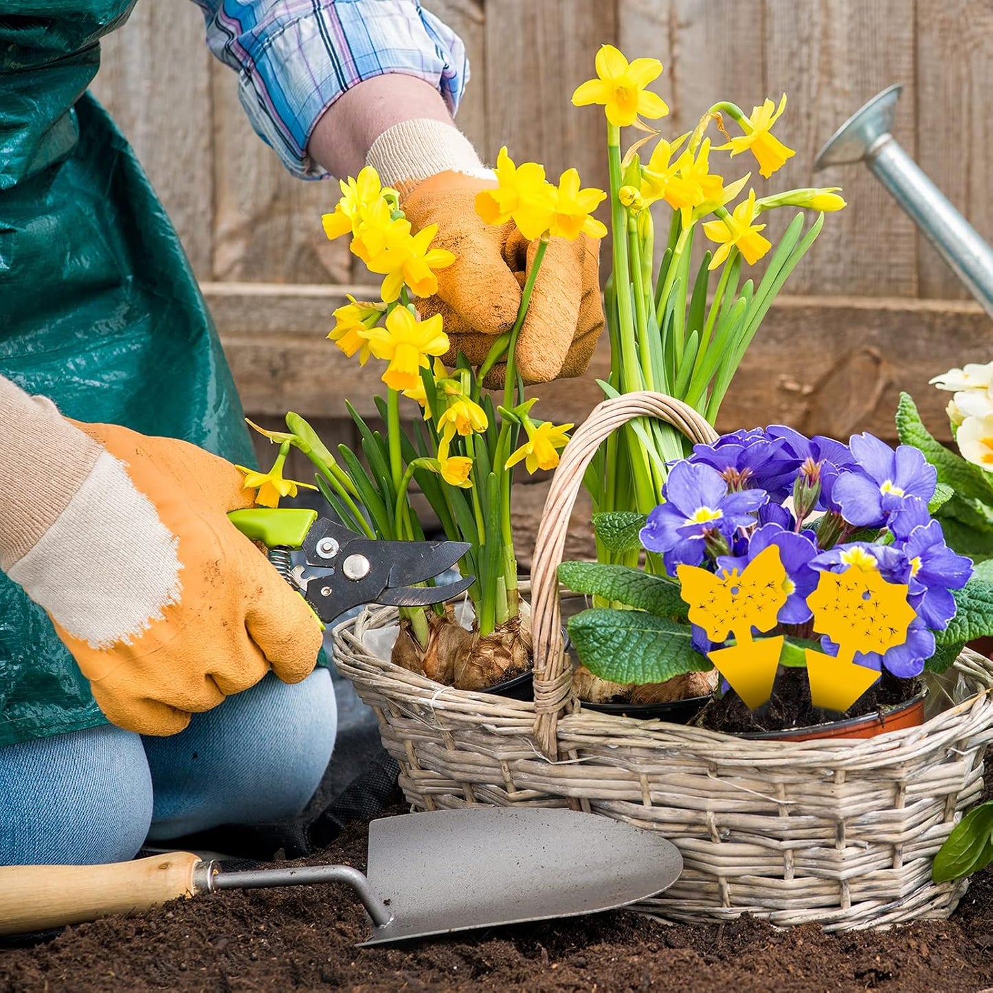 USKICH Sticky Trap Fruit Fly and Gnat Trap Sticky Bug Traps Fungus Traps for Indoor/Outdoor ，Insect Catcher for White Flies,Mosquitoes,Fungus Gnats,Lying Insects (36 Pcs Yellow)