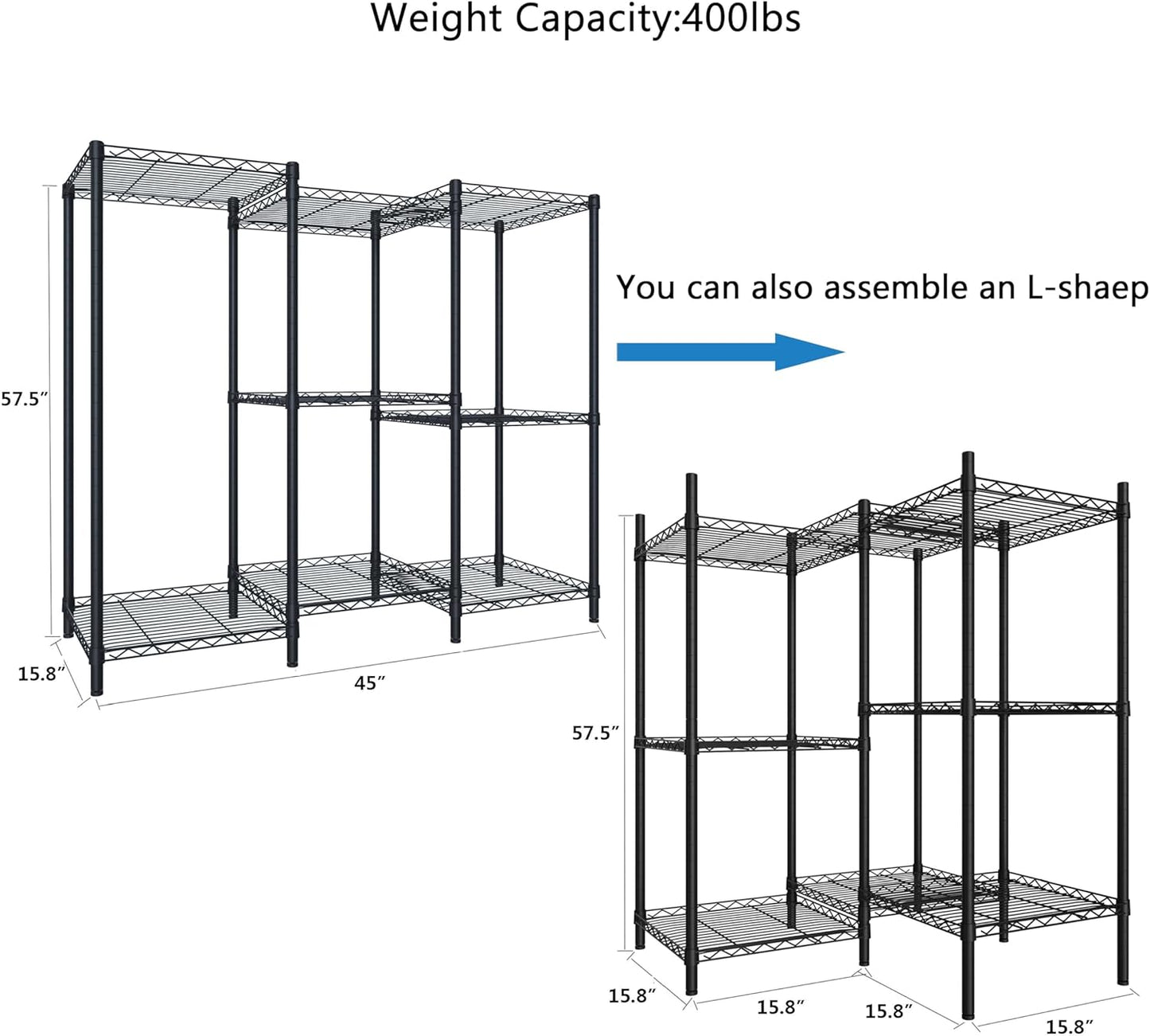 Xiofio 8-Tier Plant Stand for Indoor Outdoor,Multiple Plants Plant Rack,Adjustable Plant Stand Suitable for Bedroom Living Room Balcony Garden,Black