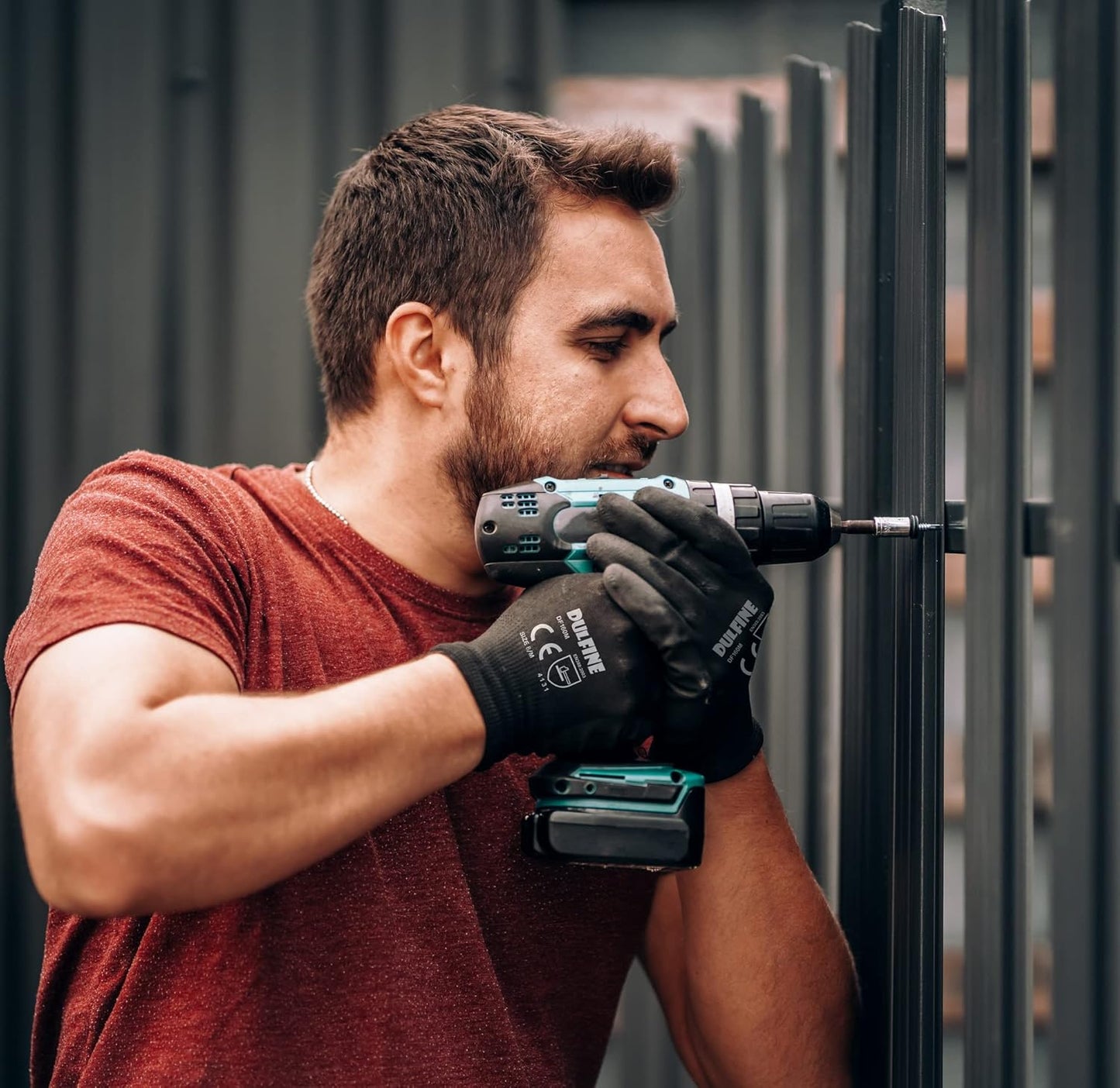 DULFINE Ultra-Thin PU Coated Work Gloves-60 Pairs,Excellent Grip,Nylon Shell Black Polyurethane Coated Safety Work Gloves, Knit Wrist Cuff,Ideal for Light Duty Work. (Medium)