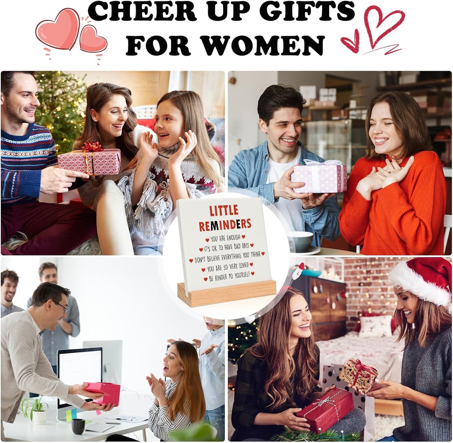 Inspirational Decor Motivational Gifts for women Christmas Birthday, Positive Mental Health Gifts for Her Teenage Girls Boys You are Enough Encouragement Plaque Little Reminders for Office Home