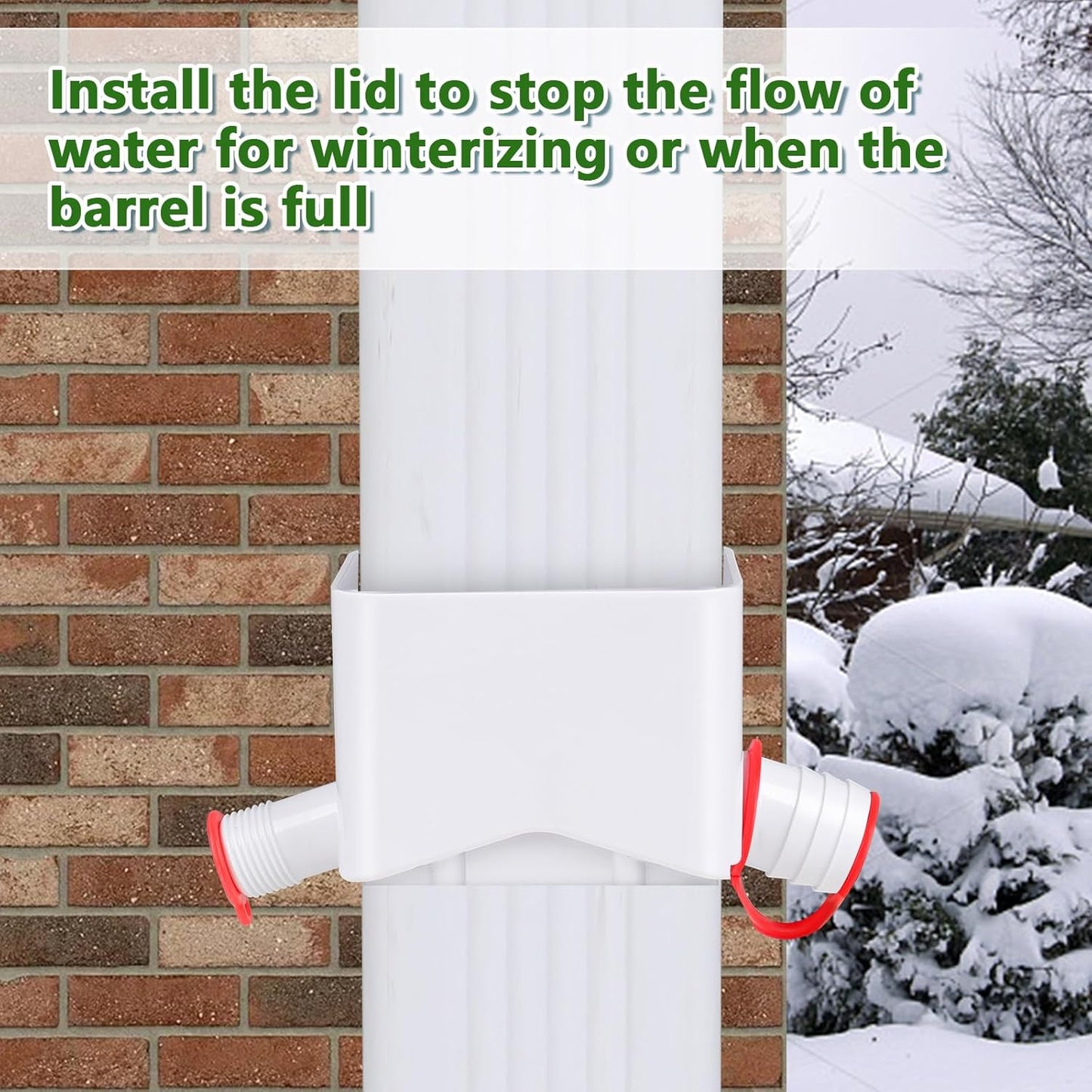 Rain Barrel Diverter Fits for 3"x4" Downspout,Rainwater Collection System,Rain Barrel Diverter Kit to Direct Water into Rain Barrel