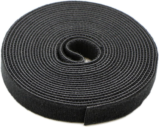 Pasow Fastening Tape Cable Tie Double Side Nylon Power Wire Management 3/4Inch 1 Roll Hook (5 Yards, Style 1)