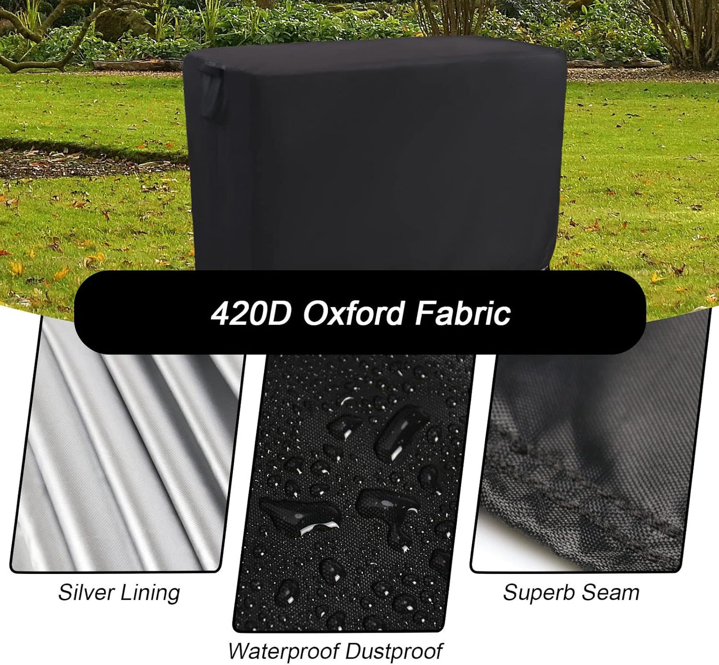 Kingling Outdoor Table Cover for Outdoor Bar Table, 55 Inch Waterproof Patio Bar Table Cover for Outdoor Prep Tables - 55''L x 19''W x 36''H