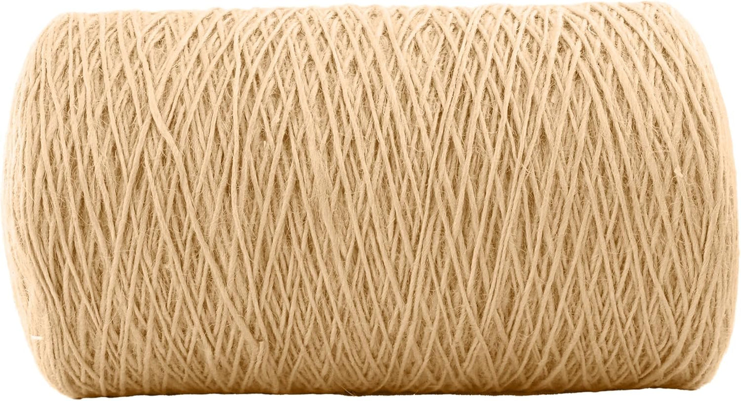1mm x 2000 Feet Natural Jute Rope, Twine for Gardening Tomato Climbing Plant Tie Floristry Crafts Gift Wrapping Packing Decor