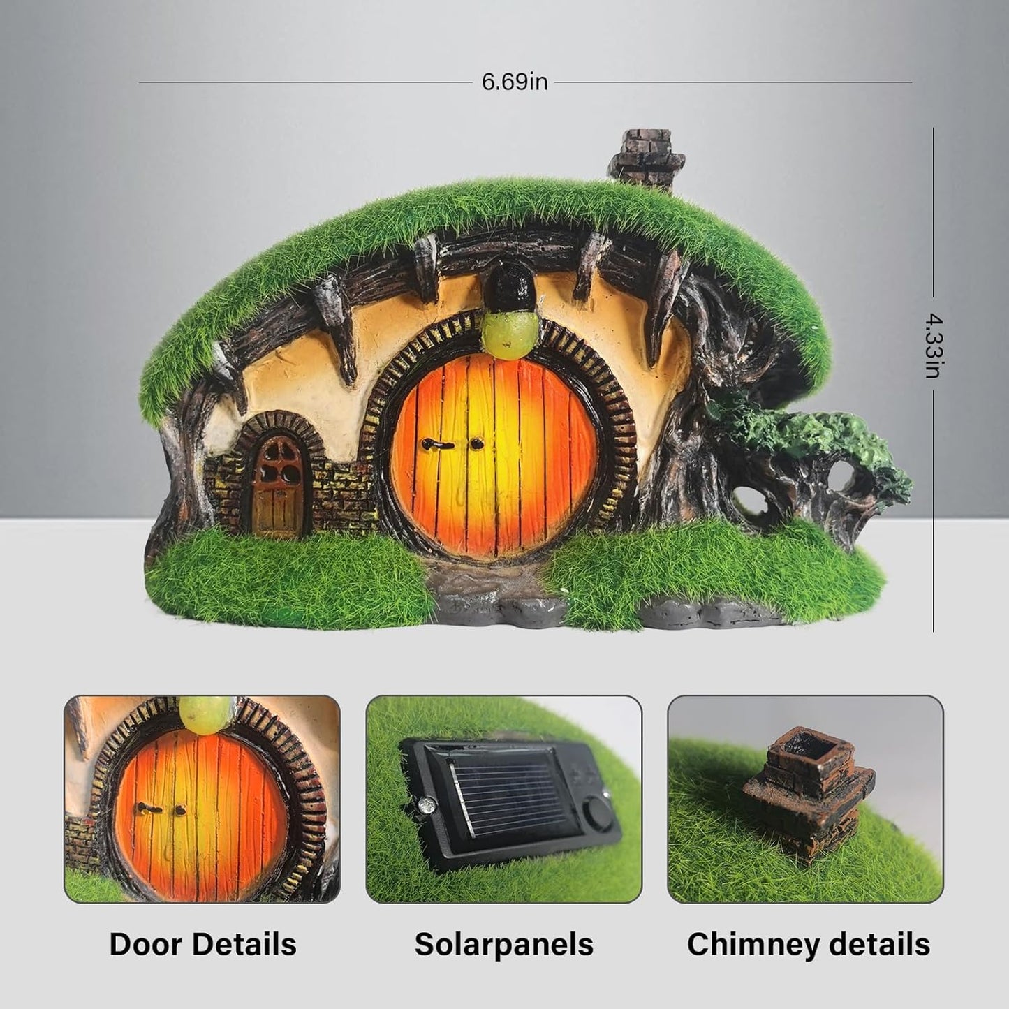 Solar Outdoor Garden Figurine Light, Solar-Powered Statue Lights for Garden & Yard Decoration, Cottage-Themed Outdoor Sculptures for Home & Landscape Accent