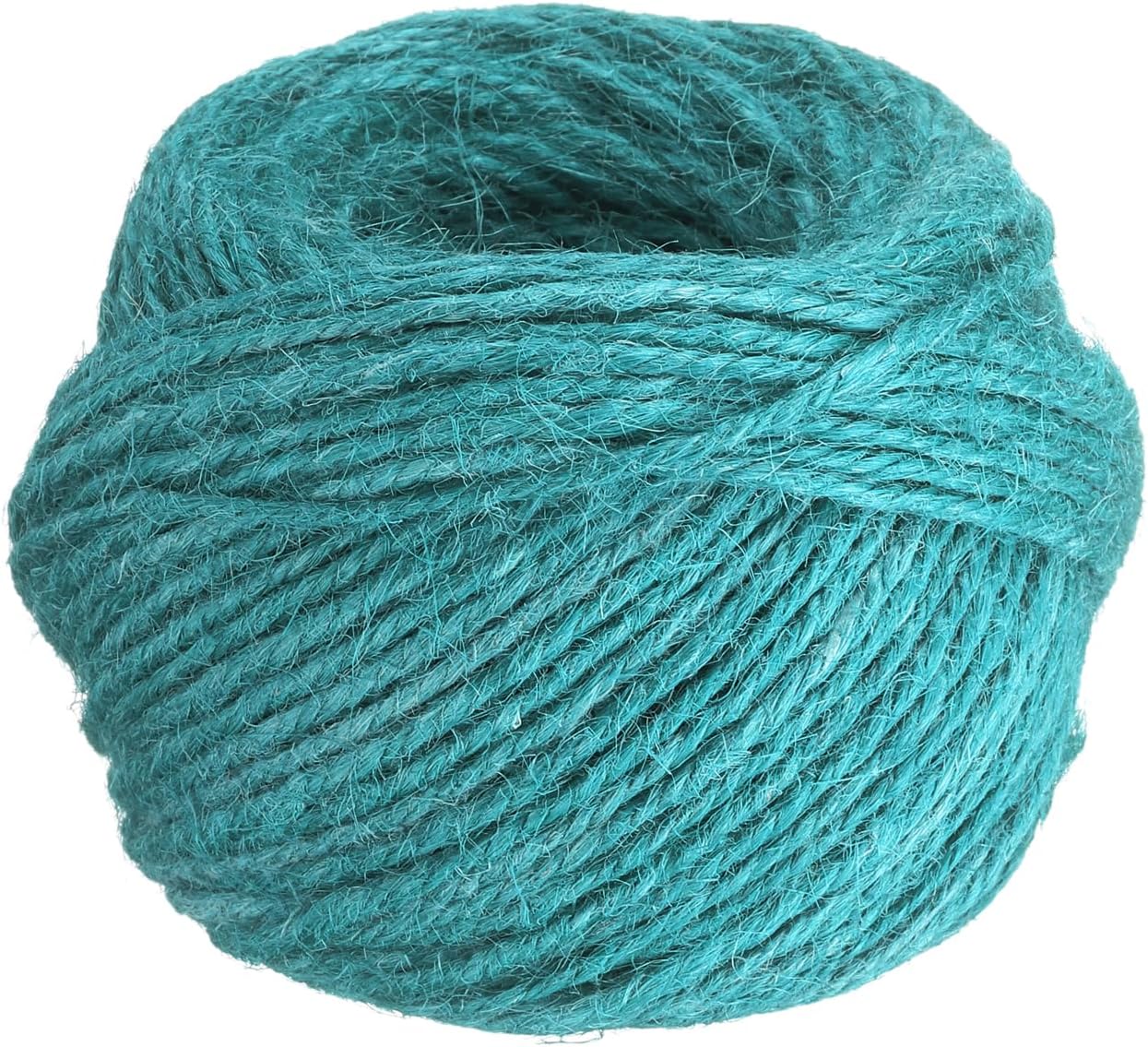 uxcell 164 Feet Natural Jute Twine String,2mm Thin Garden Twine Rope Colored Plant String Cord for DIY Art Crafts Gift Wrapping Decoration Packing Gardening Plant Hanger,Bright Blue